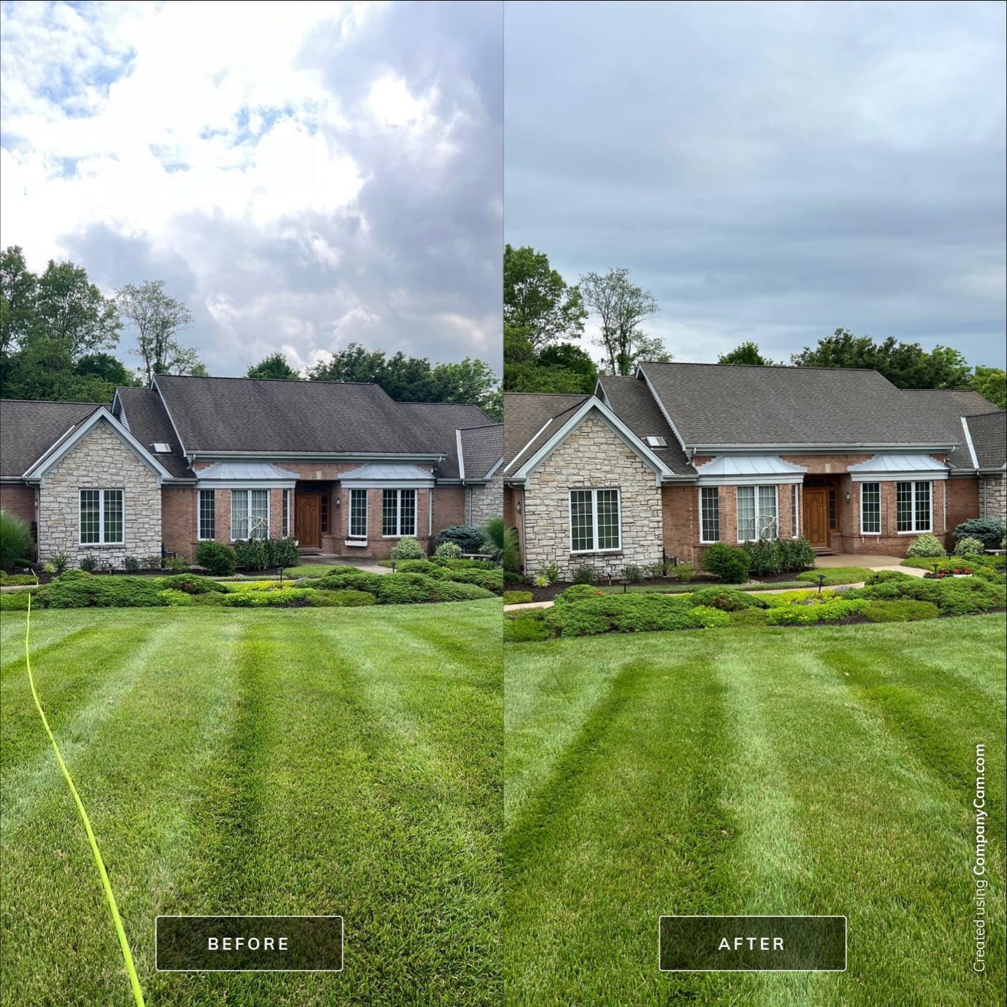 Before and After Roof Cleaning