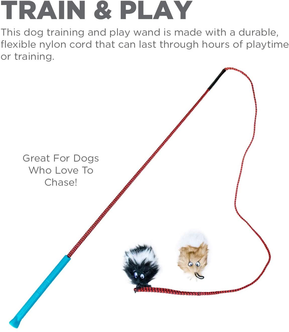 Tail Teaser with Durable Wand &amp; String Toy