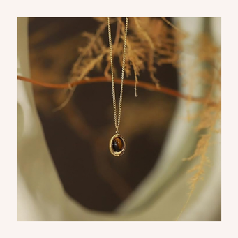 A Tiger's Eye Necklace for good luck