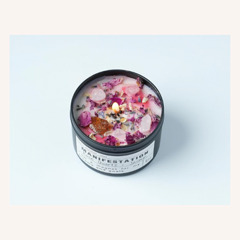 Crystal Law of Attraction Candle