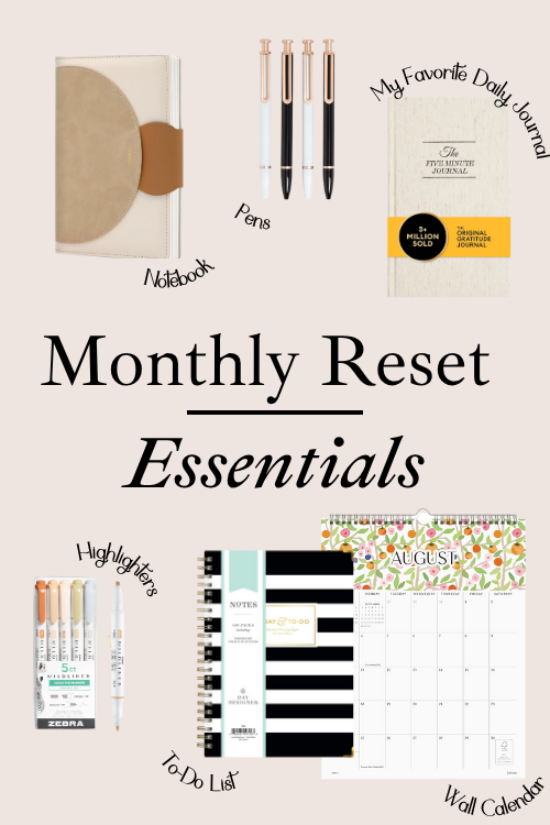 Monthly Reset Routine Essentials