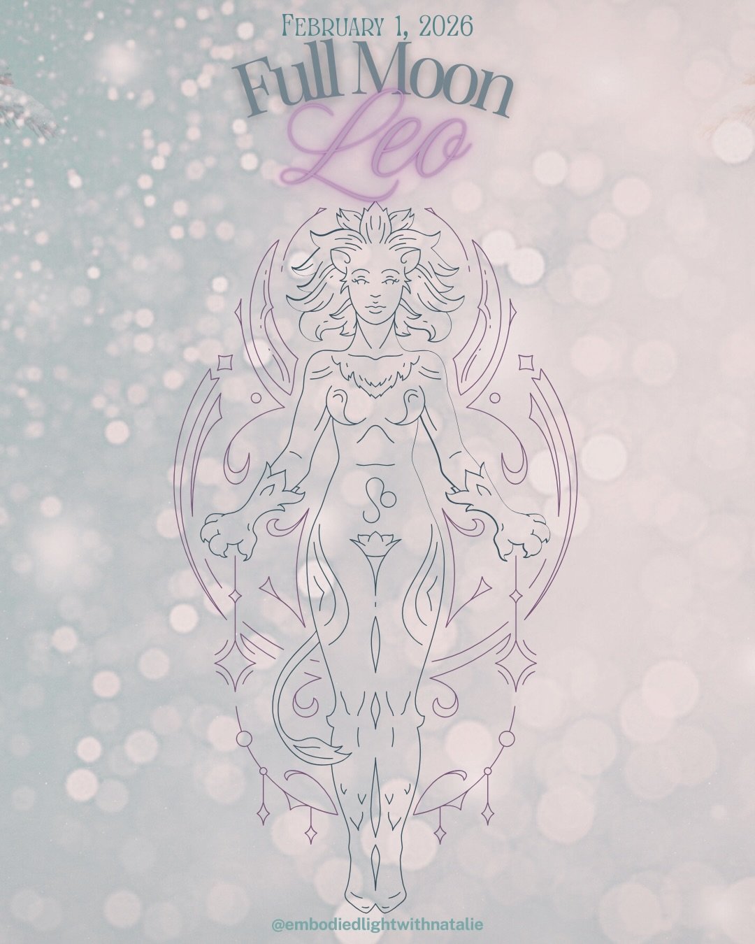 Leo ♌️ Full Moon &bull; February 1, 2026 &bull; 5:09 PM

This Full Moon shines a powerful light on the heart, inviting authenticity, confidence, and courageous self-expression. 🦁

With a strong Aquarius ♒️ influence, this lunation highlights the bal