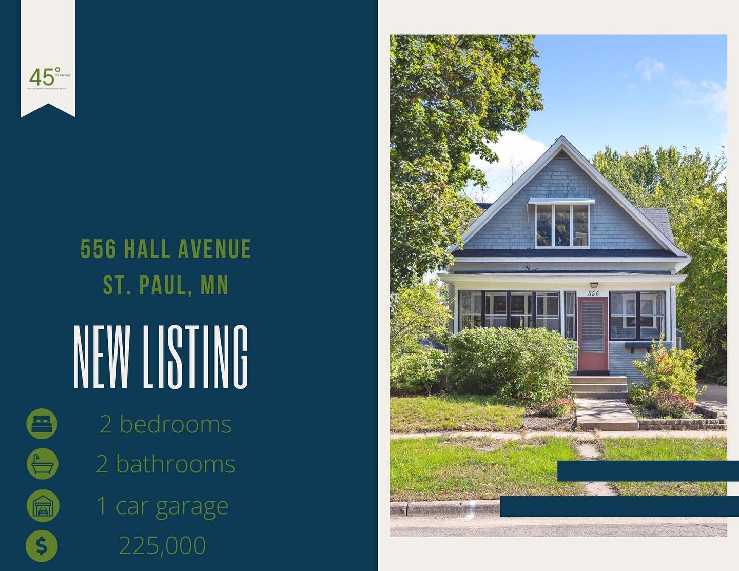 Fresh to the market we have this darling home in St. Paul! 

📍556 Hall Avenue 
🛏️ 2 bedrooms
🛁 2 bathrooms 
🚘 1 car garage 
💰 $225,000

Reach out today to grab a tour! 

#stpaul #stpaulliving #stpaulrealestate #mplsrealestate #homesforsale #home