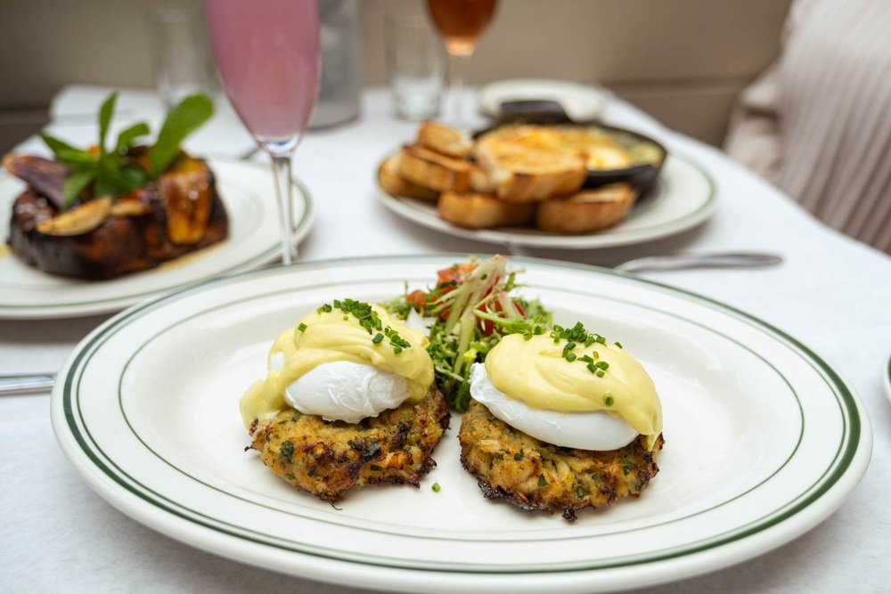 Bill's Oyster Crab Cake Benedict