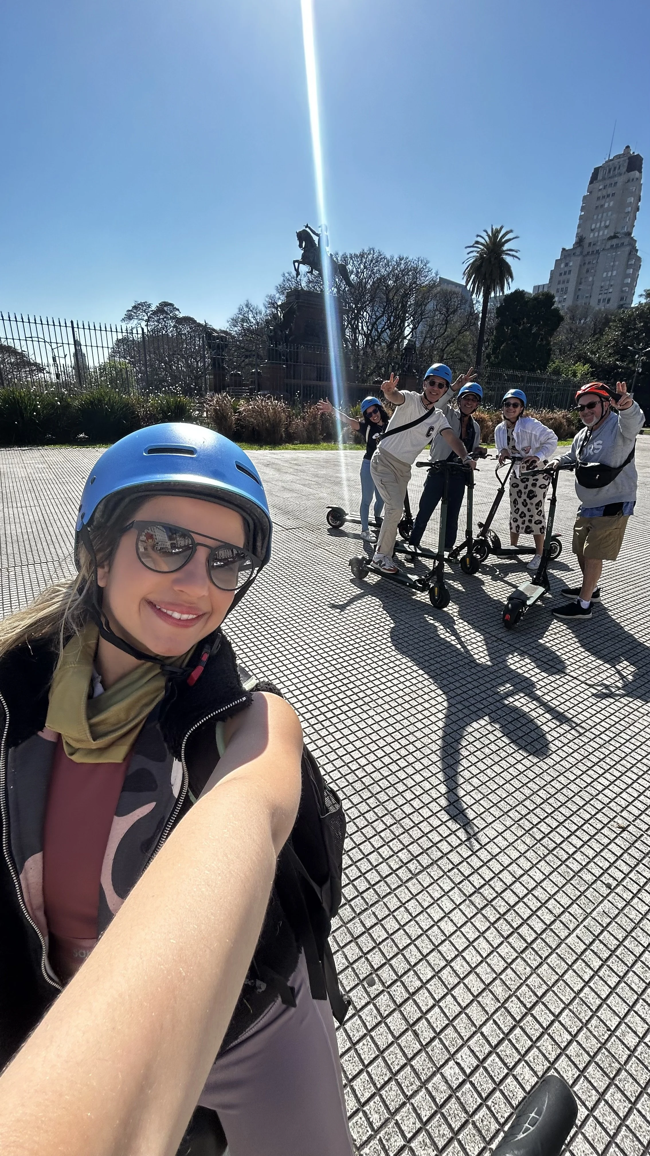 Discover Buenos Aires like never before with our electric scooter tours through Recoleta, Palermo, Downtown and more. At Rollin, we offer eco-friendly, small group city tours that combine culture, history and street food — including mate tasting, Fer