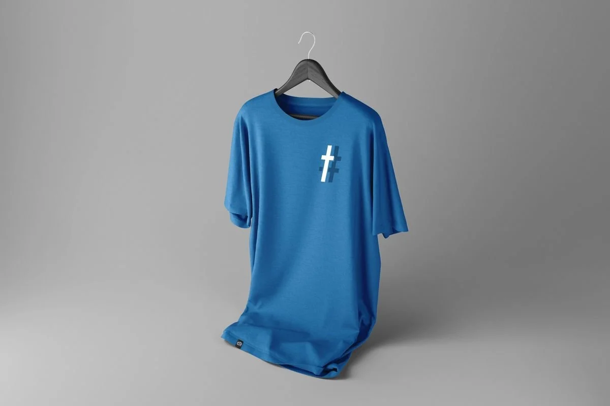 Blue # tee