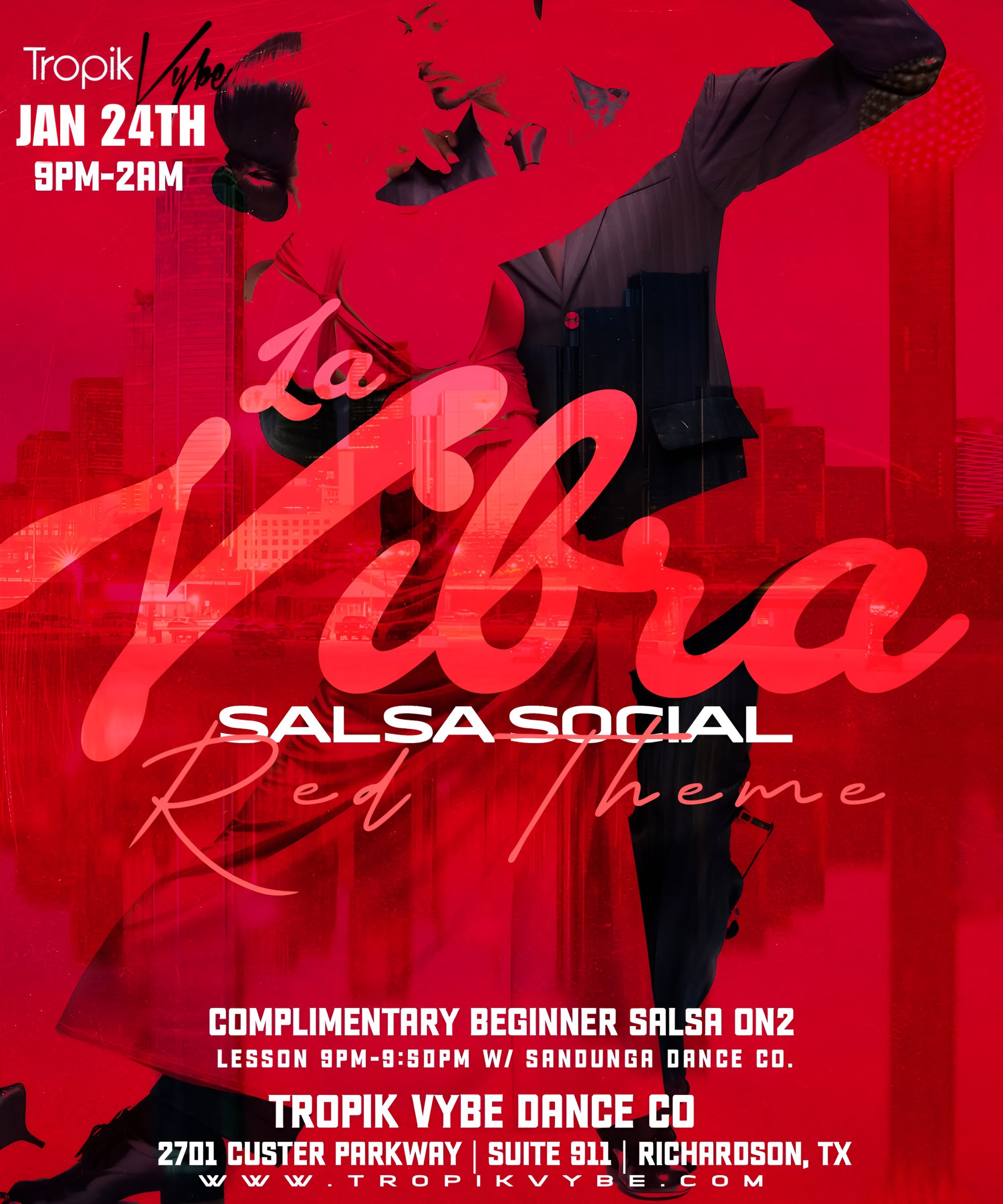🌹 La Vibra Salsa Social (Red Edition)