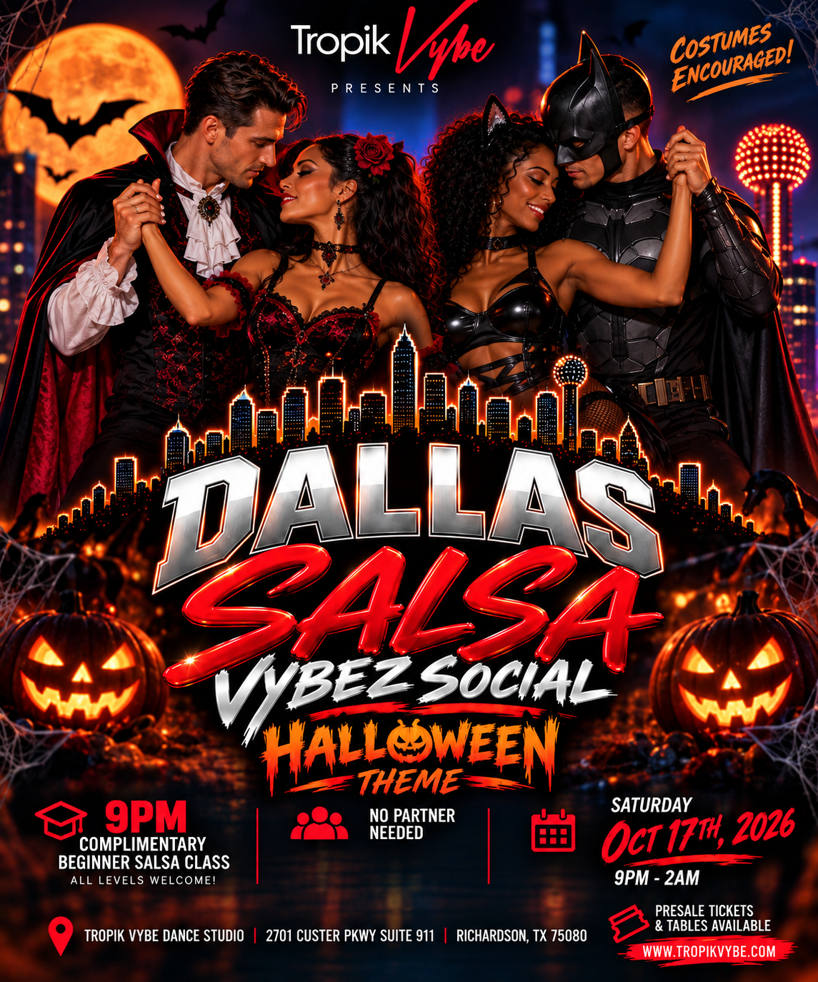 👻 Dallas Salsa Vybez Social (Halloween Theme)