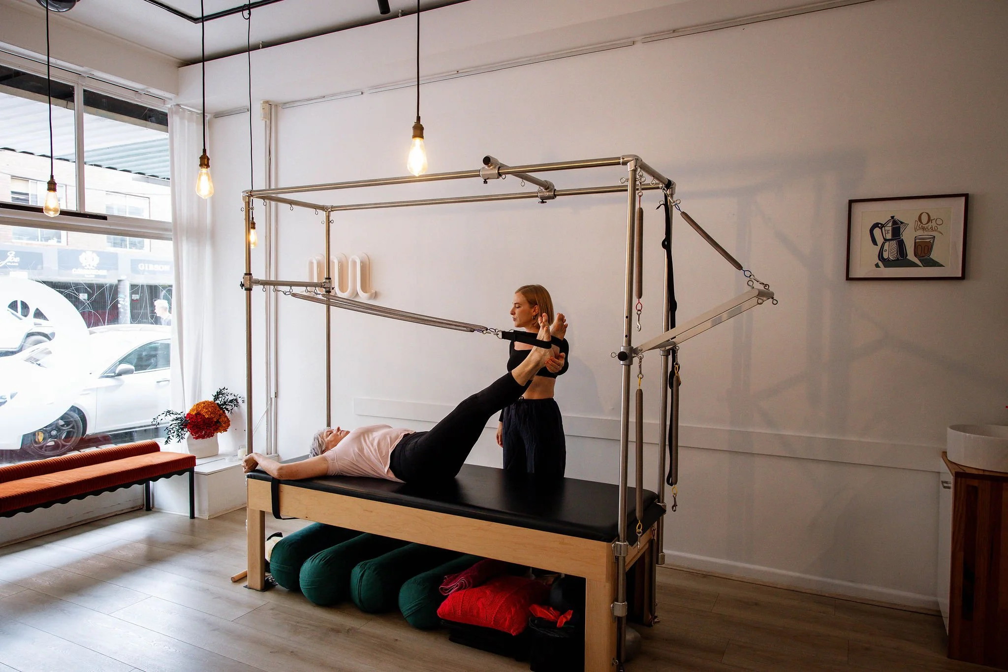 Fully equipped private Pilates studio available for casual and block hire in Collingwood — suited to independent instructors and allied health professionals