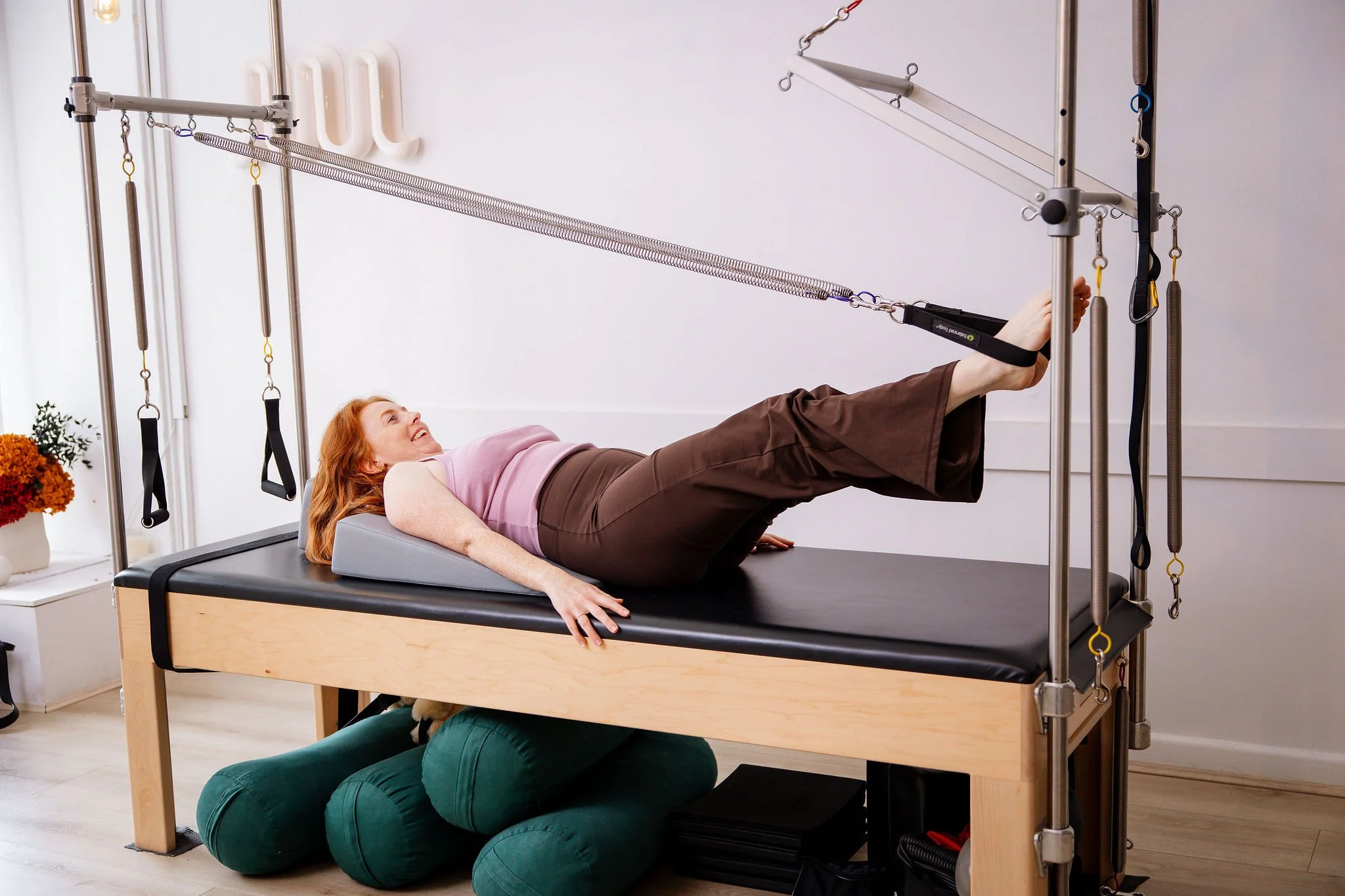 Rosy Movement's private Pilates studio at 20 Smith St Collingwood — versatile apparatus, natural light, adjustable privacy blinds
