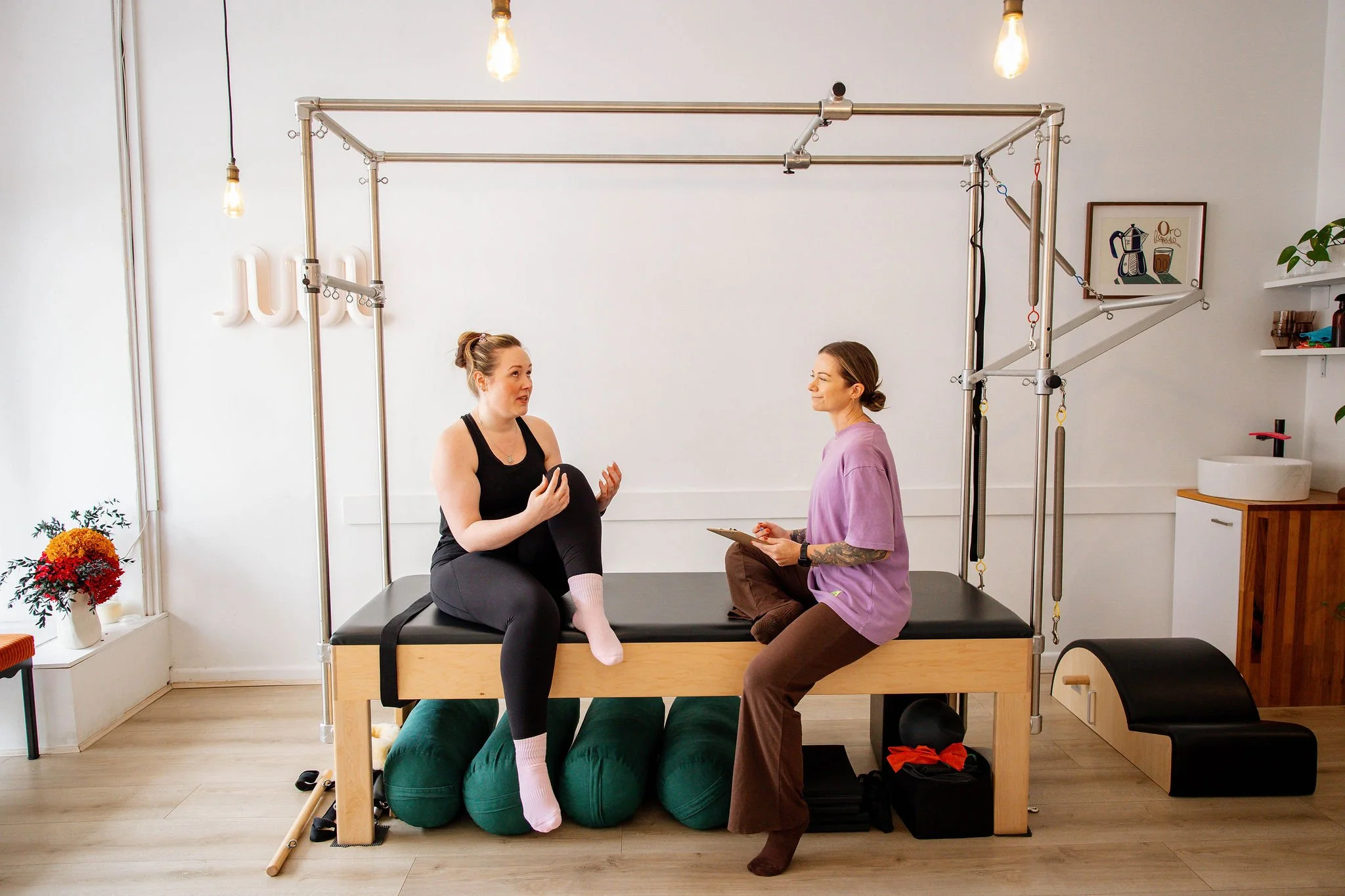 Balanced Body Cadillac in Rosy Movement's private Collingwood studio — included with all studio hire bookings