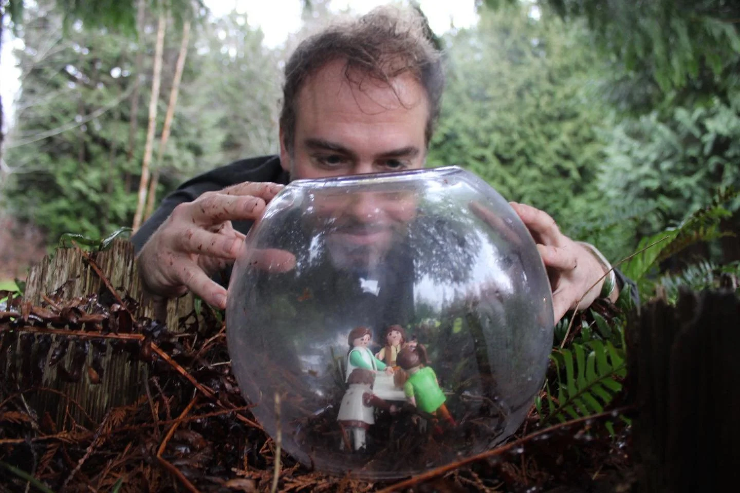 Matthew Twining, as mastermind Alan Brown, admires his creation in &ldquo;Biosphere&rdquo;, running Jan 16 - 25 at the Firehouse Arts and Events Center.

📍&ldquo;Biosphere&rdquo; by Steve Lyons will play January 16th-18th and 23rd-25th at the Fireho