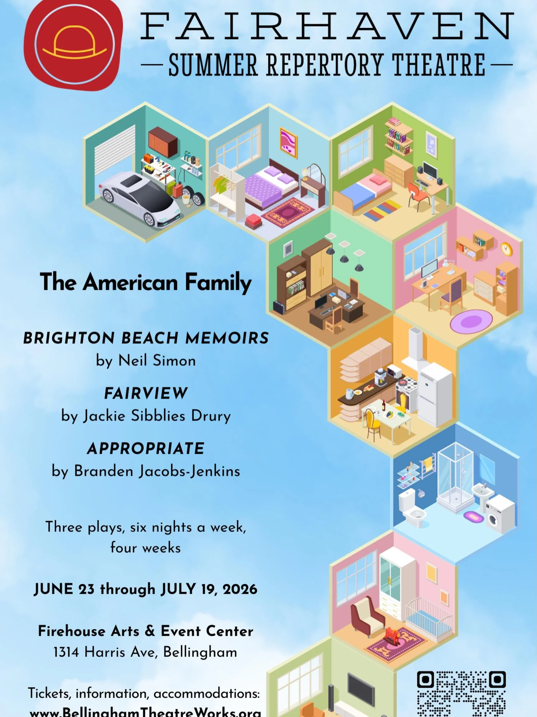 Bellingham TheatreWorks, in partnership with The Firehouse Arts and Events Center and The Historic Fairhaven Association, presents three plays in repertory.

The state of the modern American family is put under a microscope in this trio of iconic pla