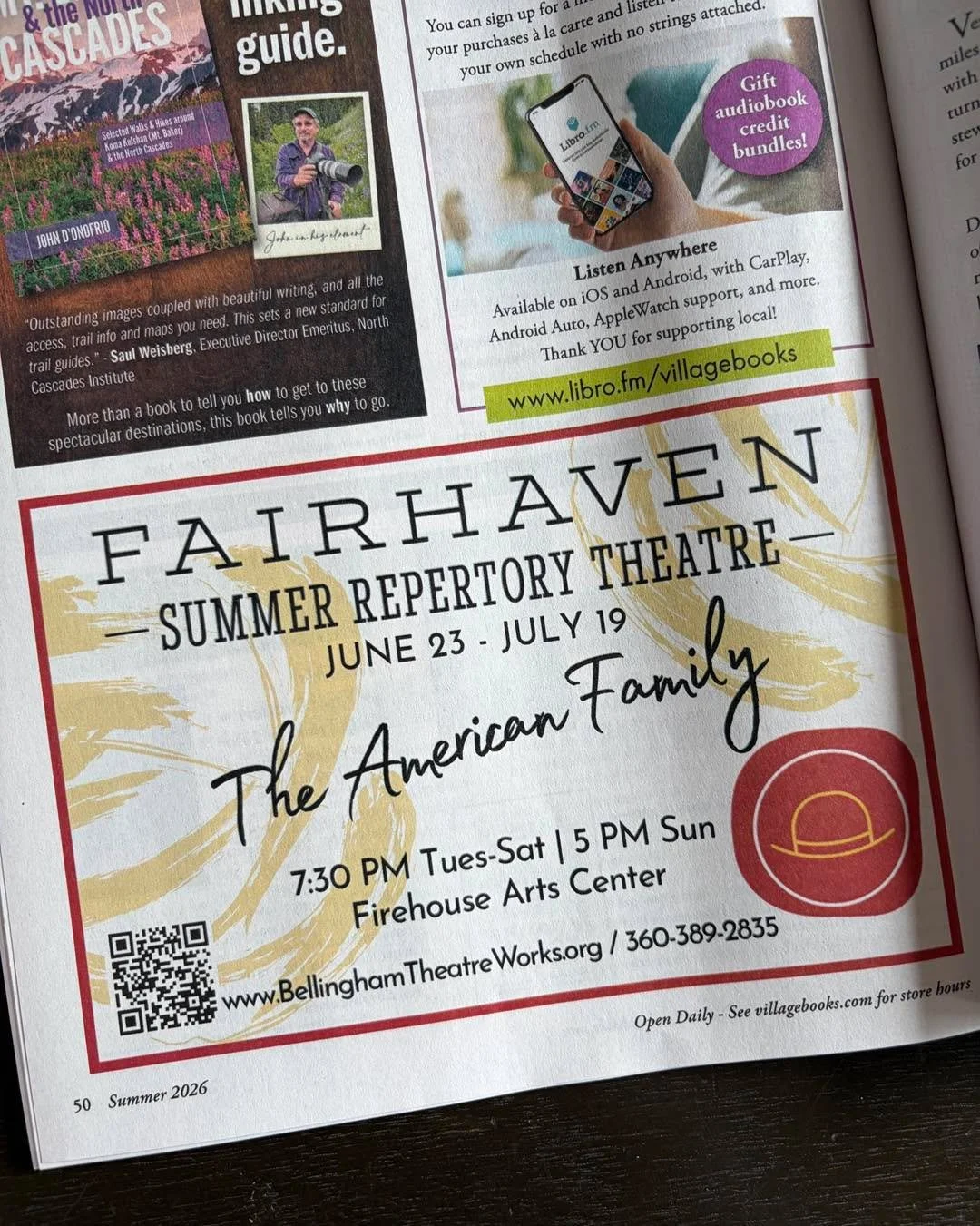 We made the news! Thanks to The Chuckanut Reader and Village Books for the shoutout!

Fairhaven Summer Repertory Theatre will run June 23rd-July 19th, 2026 at the Firehouse Arts &amp; Events Center. For tickets and more information, please visit bell