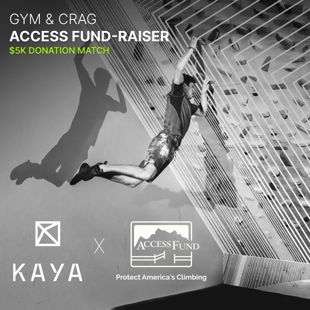 Help out in the Access Fund-Raiser and possibly win some daily prizes!⁠
⁠
We're helping Kaya host a fundraiser to benefit Access Fund in which they will be matching donations up to $5K! ⁠
⁠
In the spirit of giving, they are also hosting a free challe
