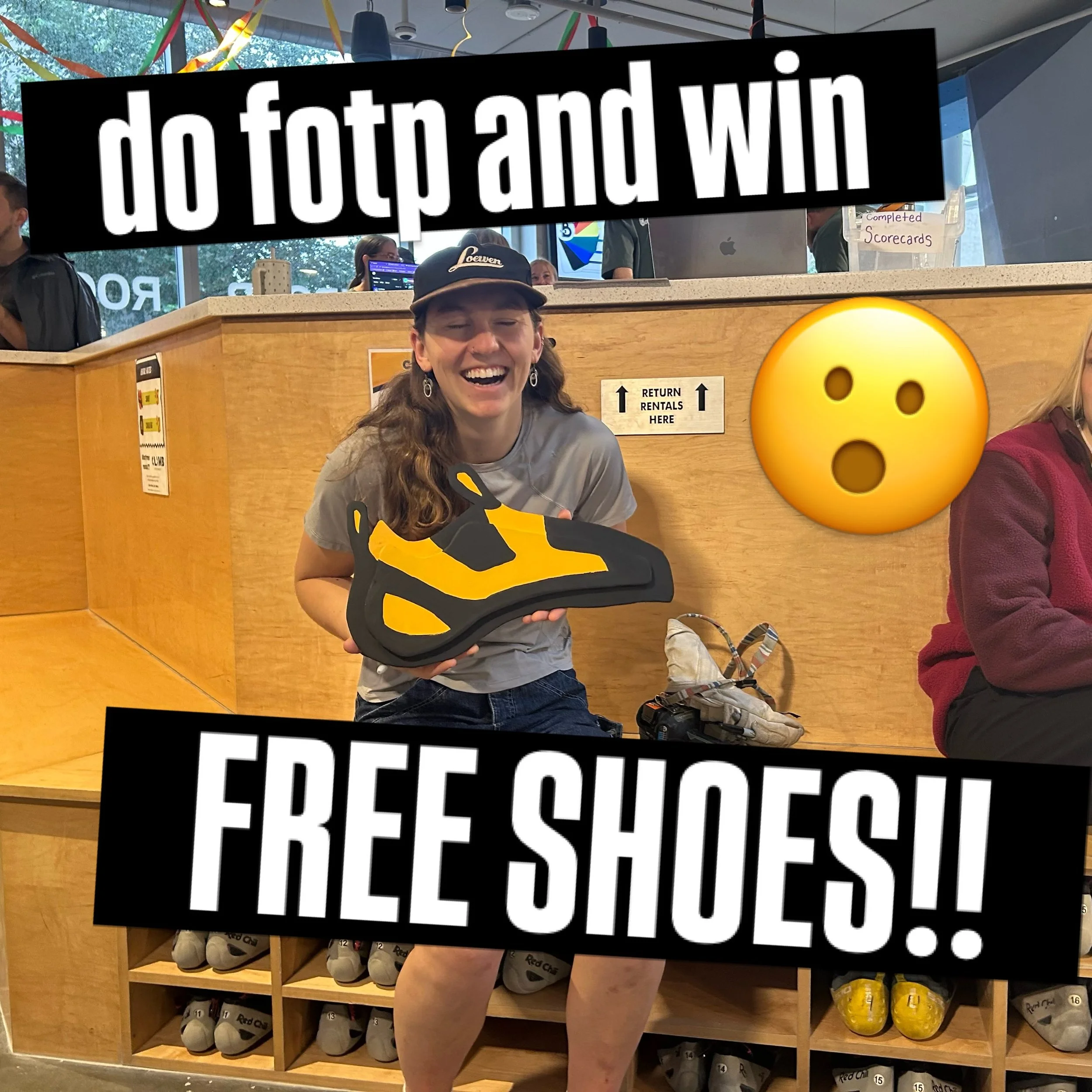 MORE PRIZE INFO FOR FOTP: Winners of Flight in rec, intermediate, advanced and open can all win a free pair of climbing shoes of their choice! link in bio to sign up!