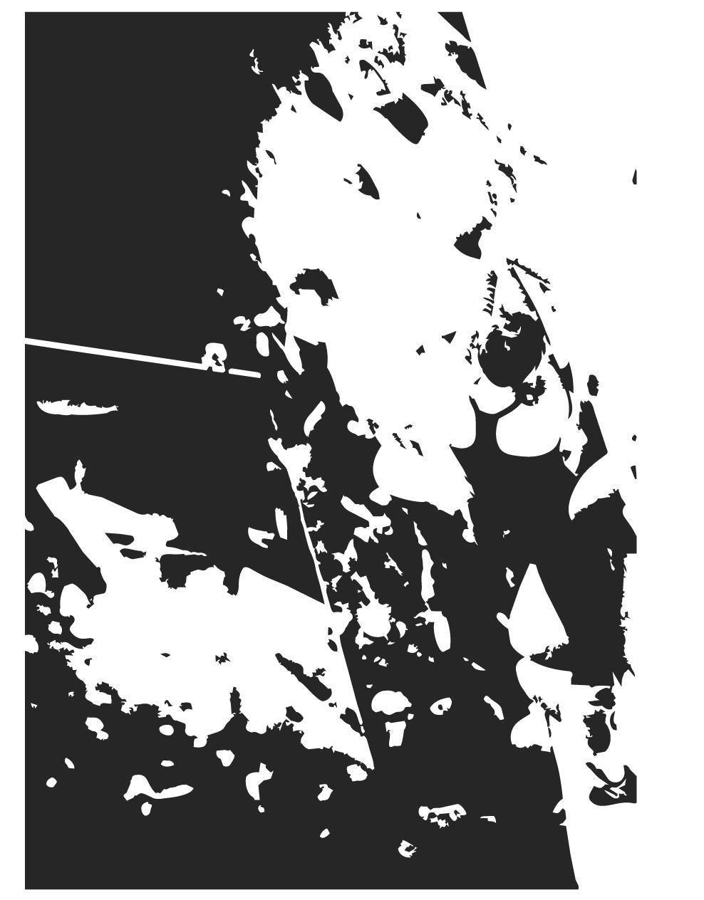 B&w posterized climber picture