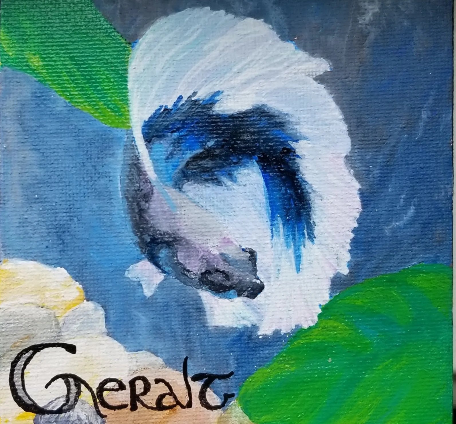Geralt, miniature acrylic canvas, 2023
