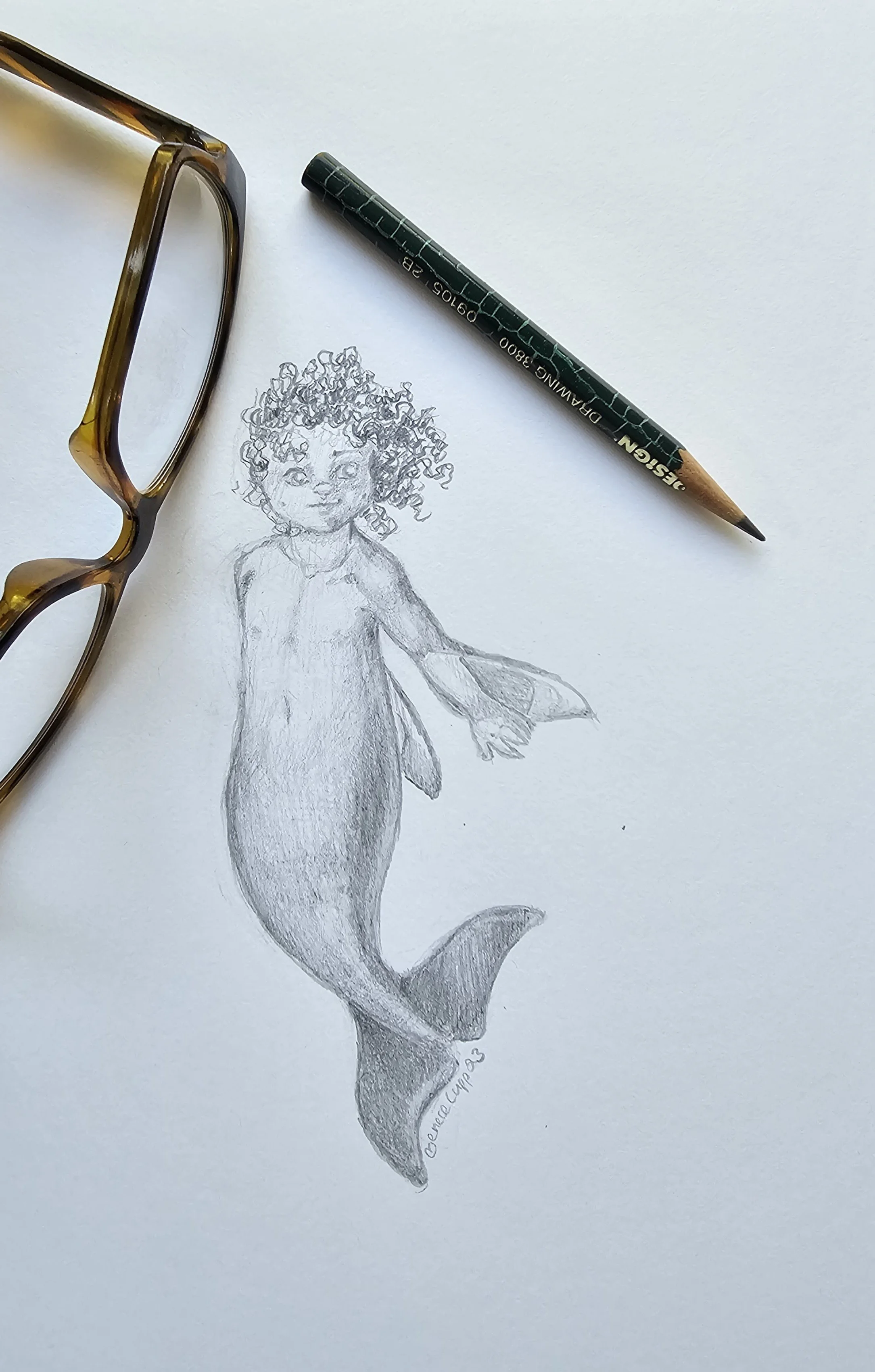 Merchild, pencil, 2023