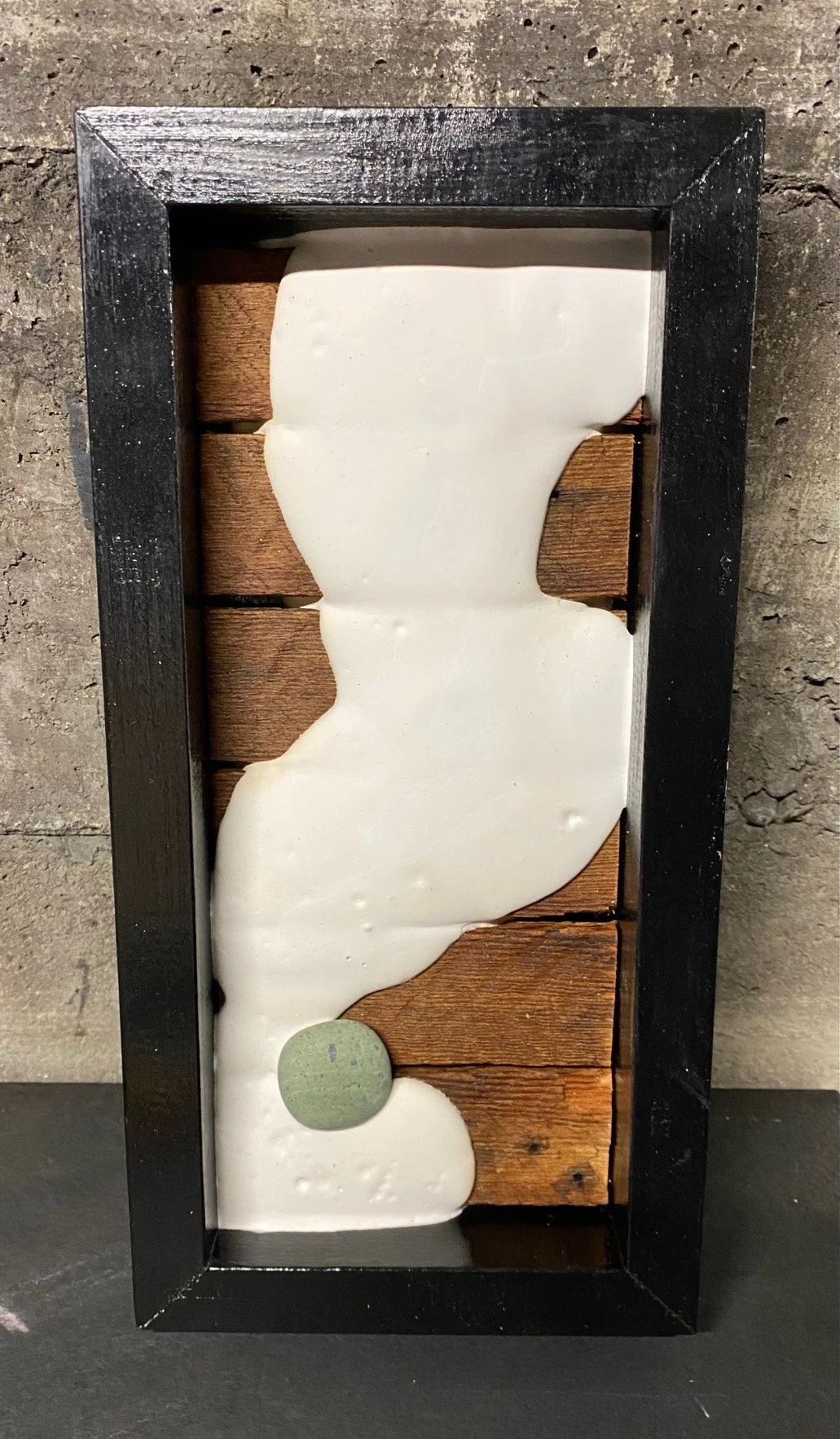 Plaster on Lath with Ocean Stone - SOLD