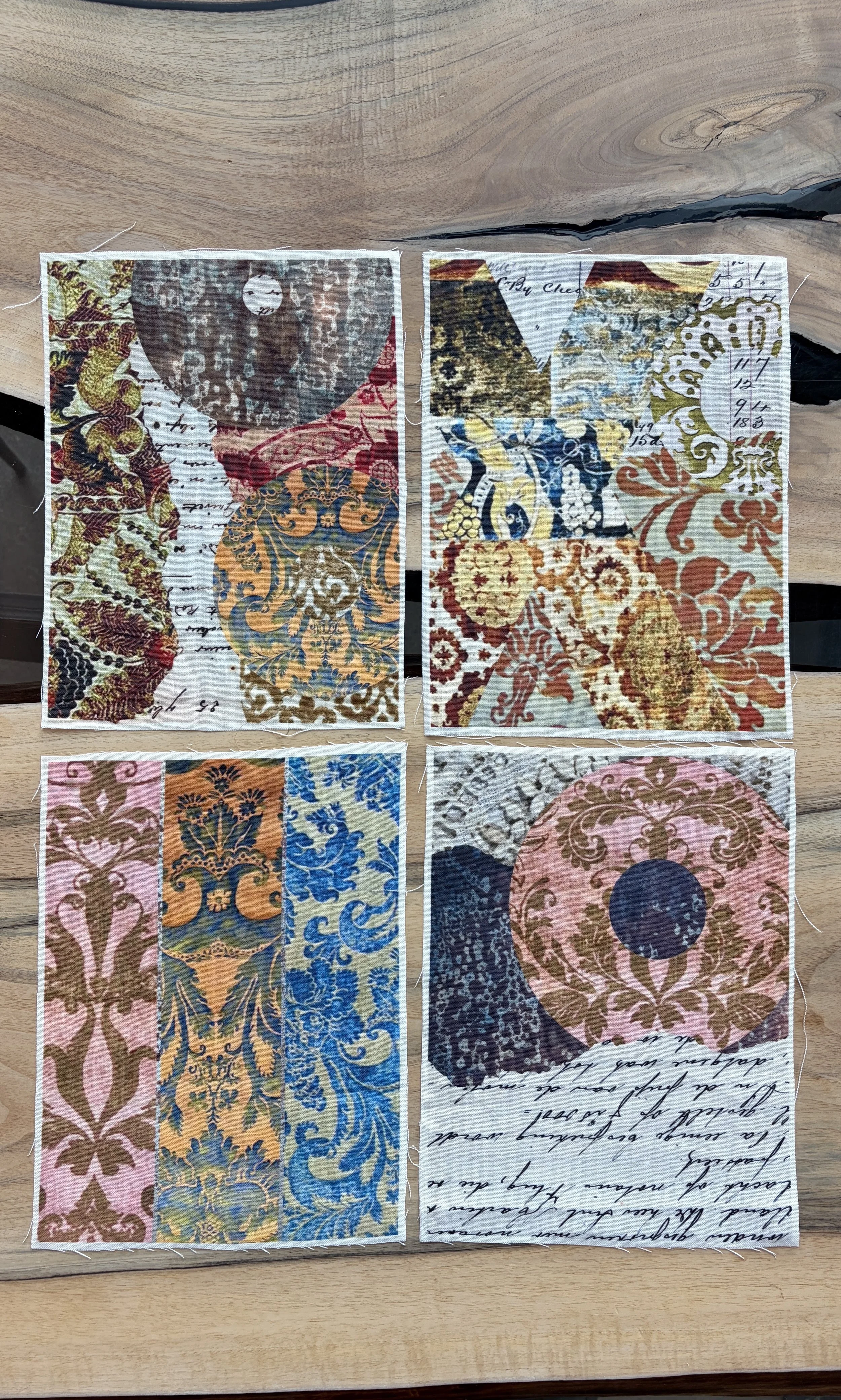 Ornate European Inspired Collage Fabric Bundles