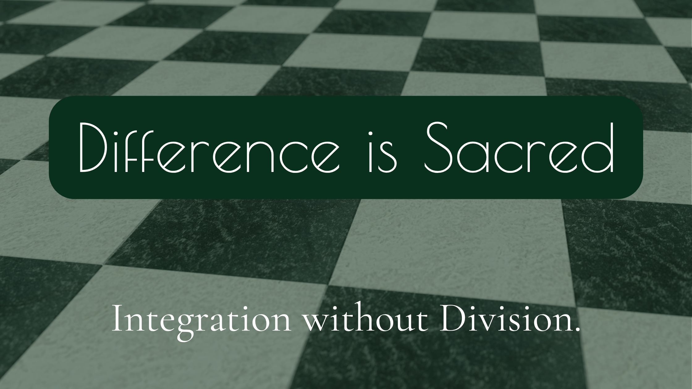 Difference is Sacred