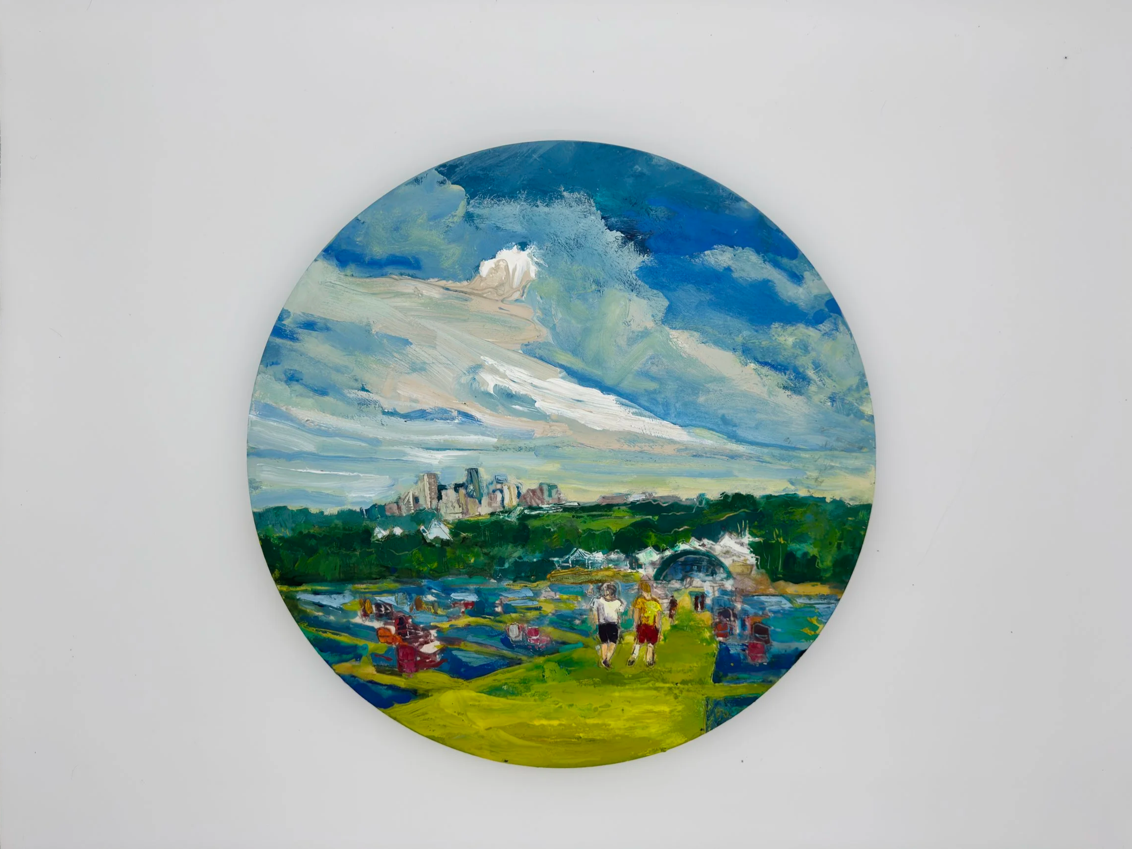 Finding our spot on the hill - 16 inch round - ORIGINAL