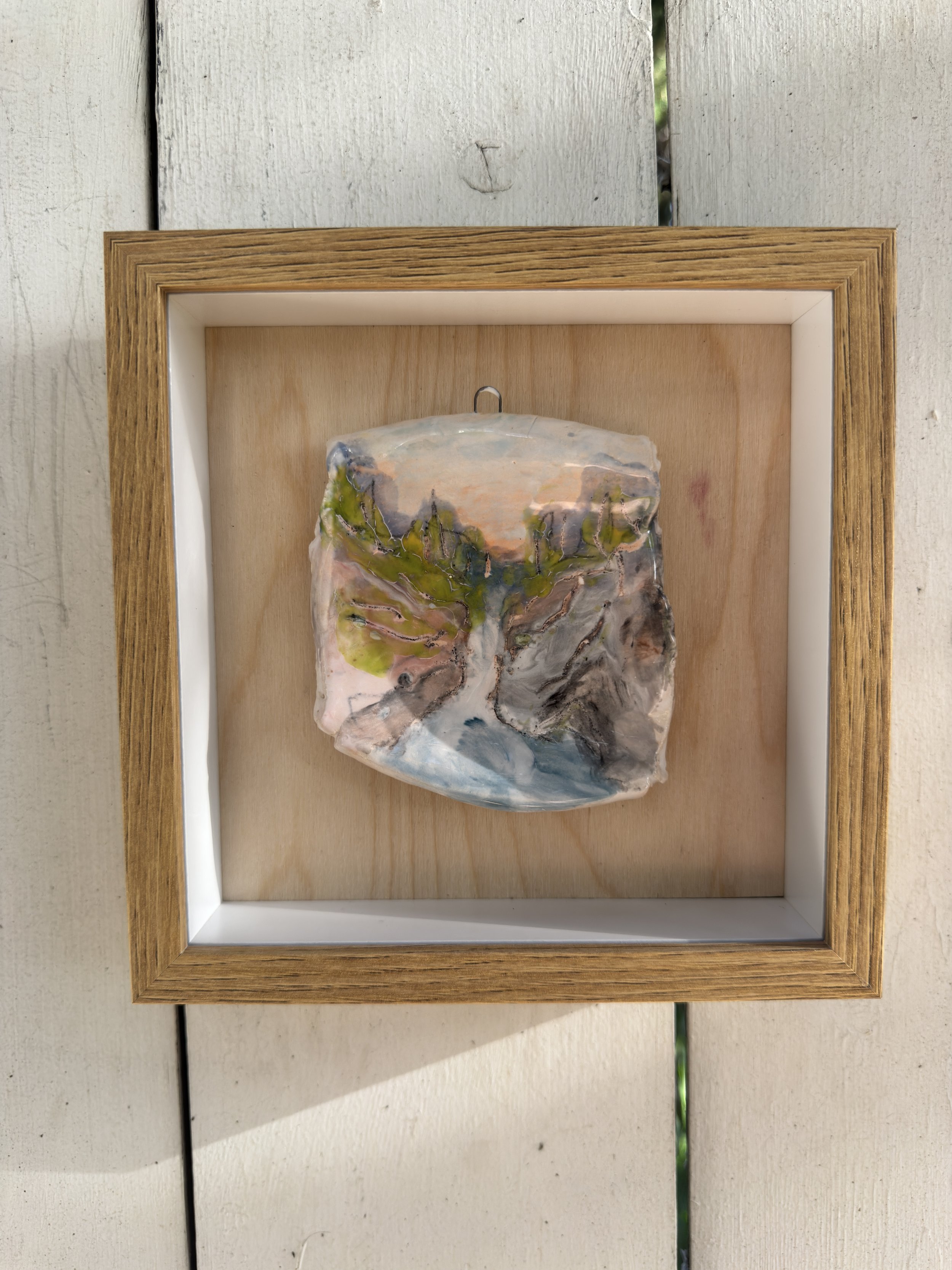 In your own sweet time - glazed ceramic - 6x6 inch frame
