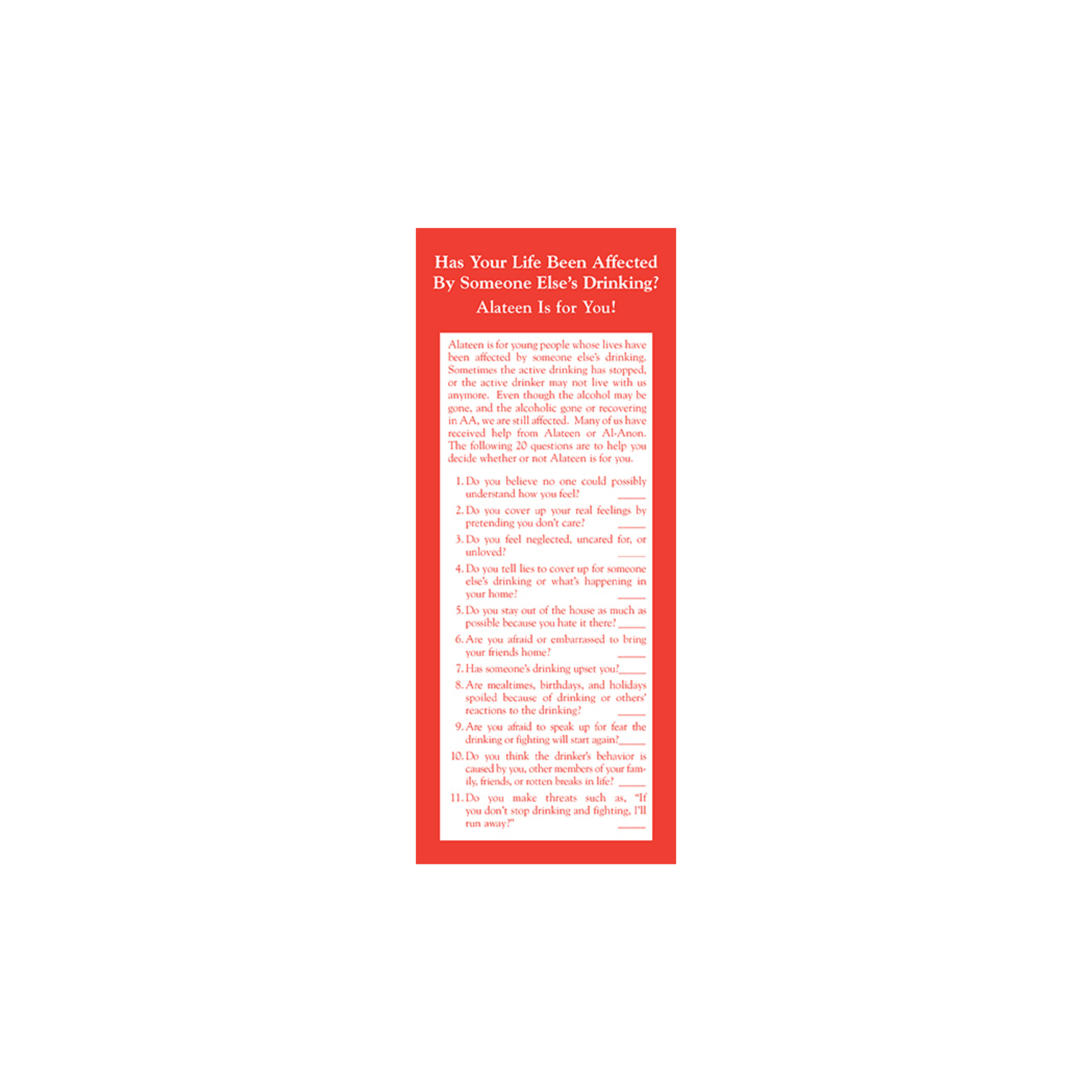 (S-6) Daily Checklist for Myself — Al-Anon Family Services of Middle ...
