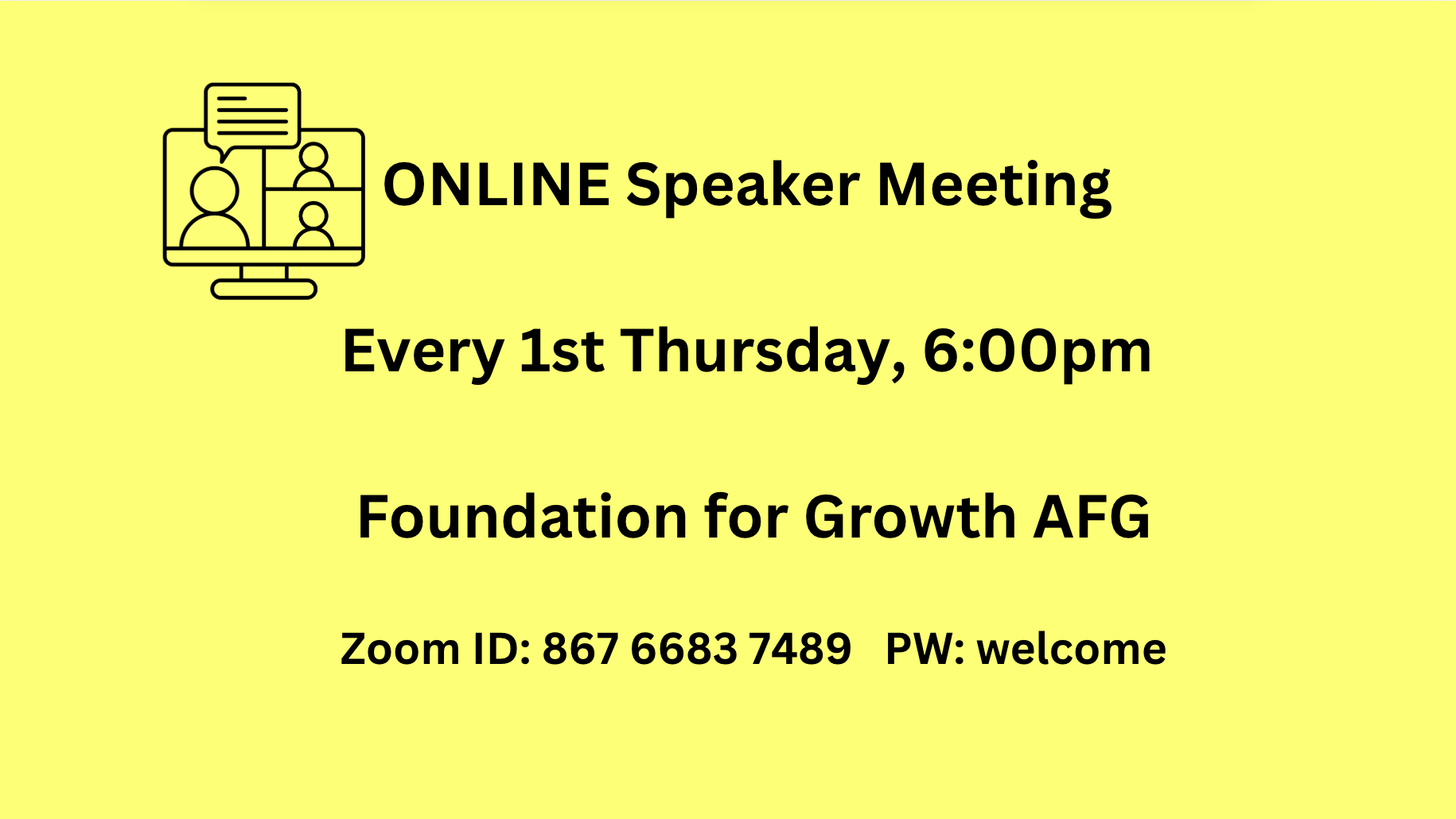 ONLINE SPEAKER MTG