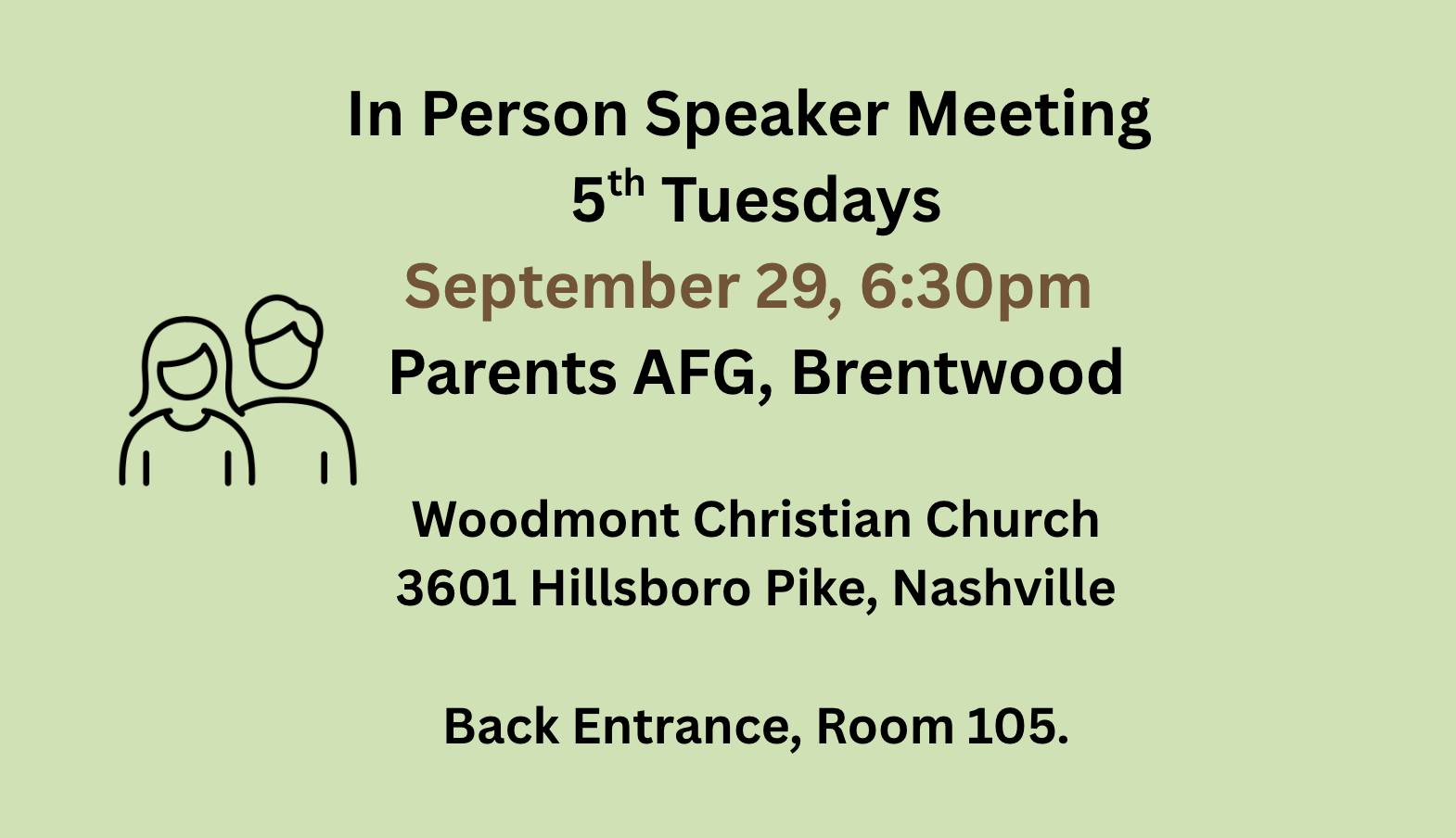 In person Speaker Mtg 