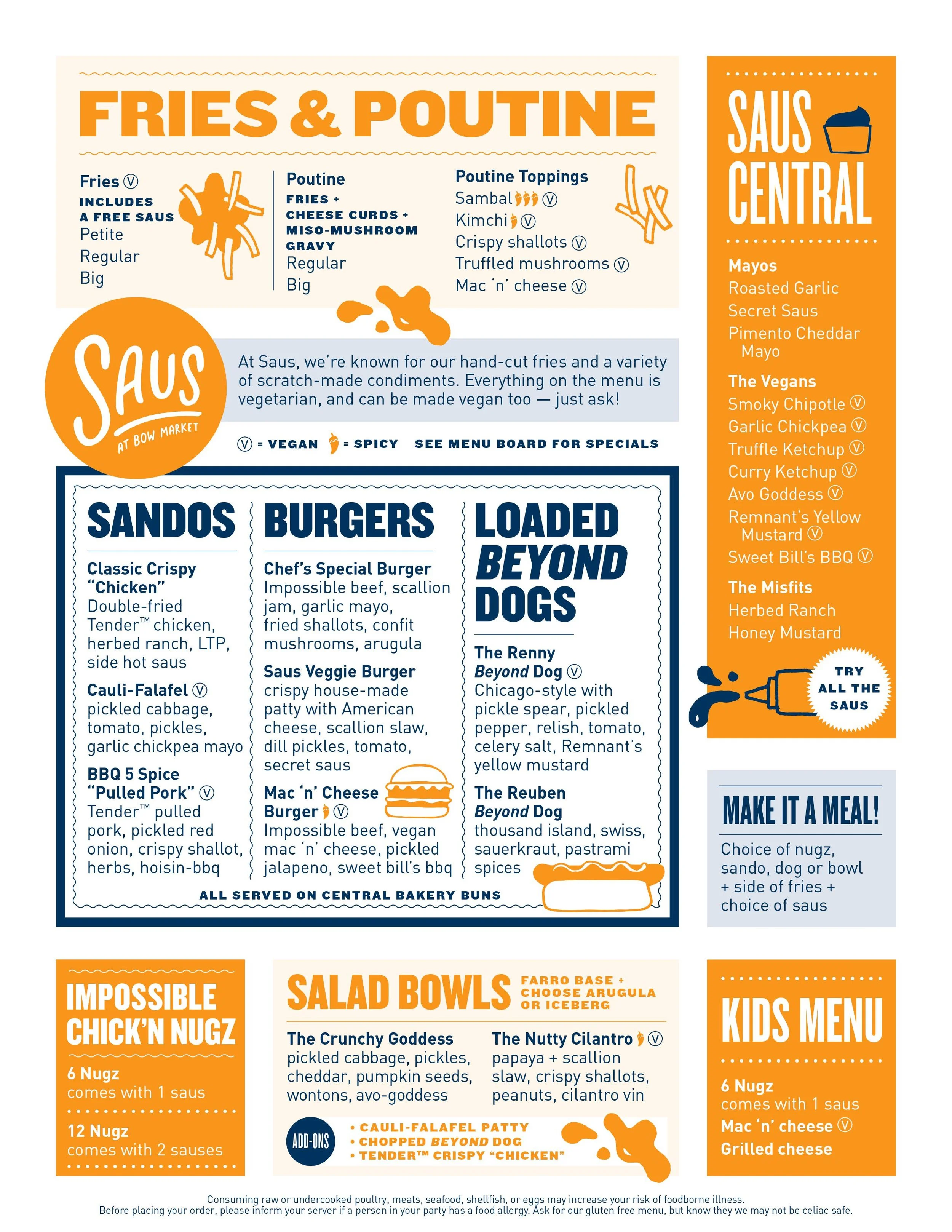 Bow Menu — Saus
