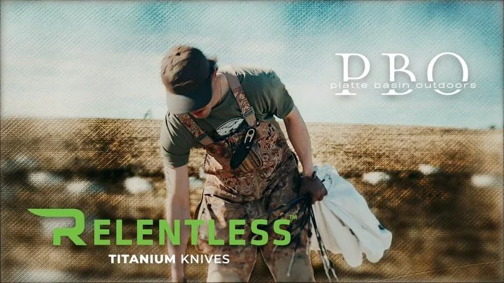 Huge thanks to @relentlessknivesusa for hooking us up with a set of their titanium hunting/ fishing knives! We used them to clean every snow goose we have harvested this spring! The skeleton knife was Junior&rsquo;s favorite and he never left the lod