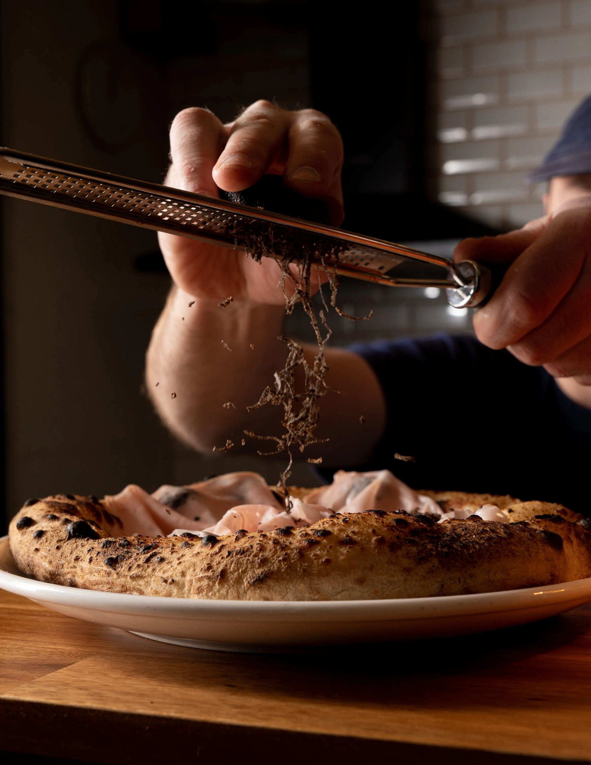Pizza neapolitan truffle Italian cuisine Melbourne dinner