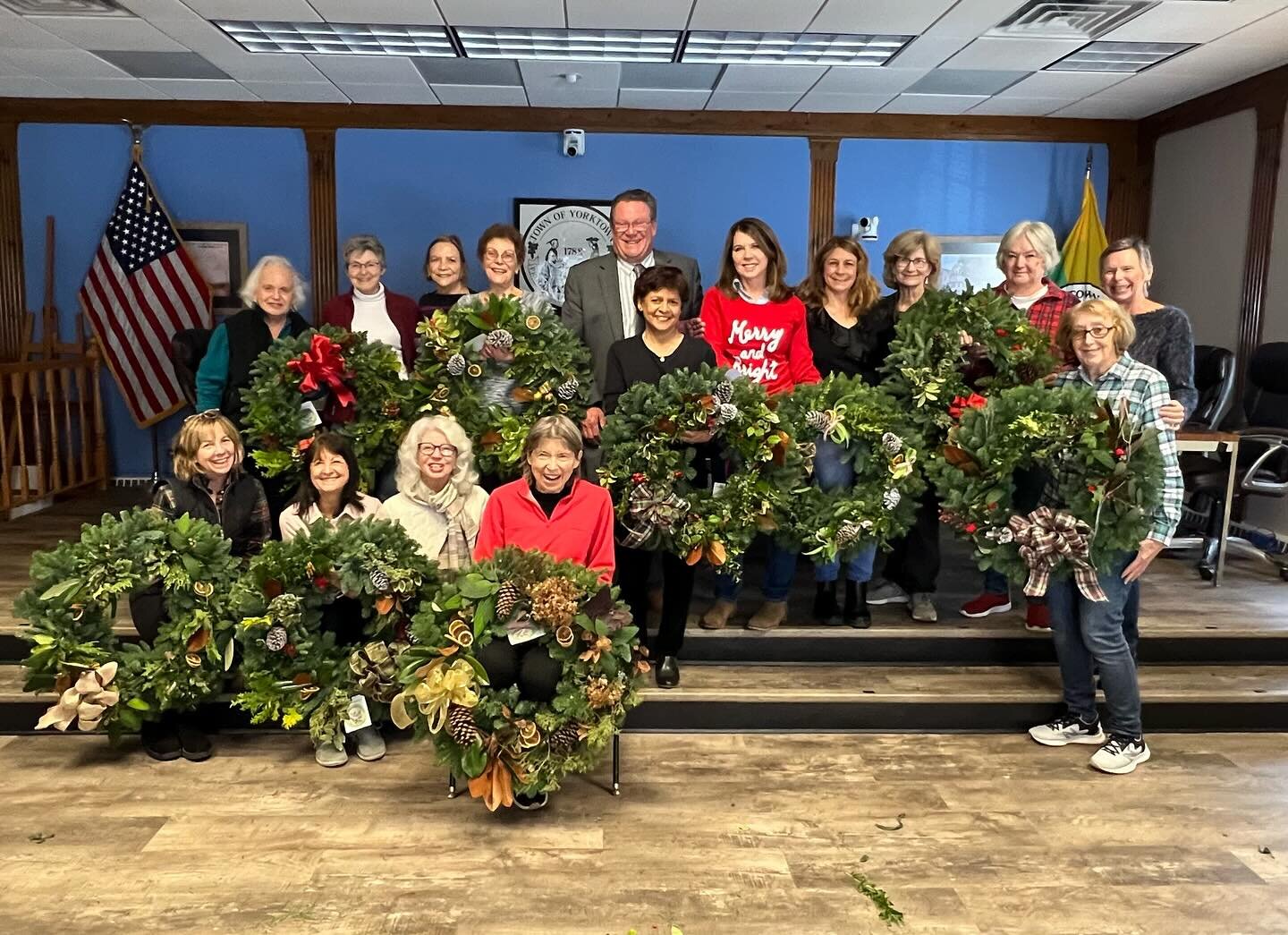 Members of the Garden Club of Yorktown made wreaths for our town buildings and the VA at Montrose. A beautiful tradition for many, many years. Happy Holidays!