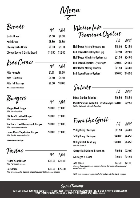 Dining — Sporties Tuncurry