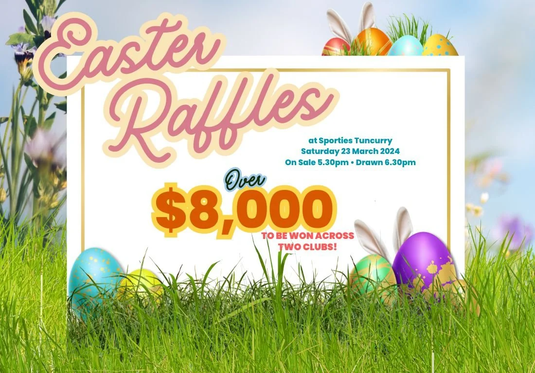 Easter Raffles at Sporties Tuncurry