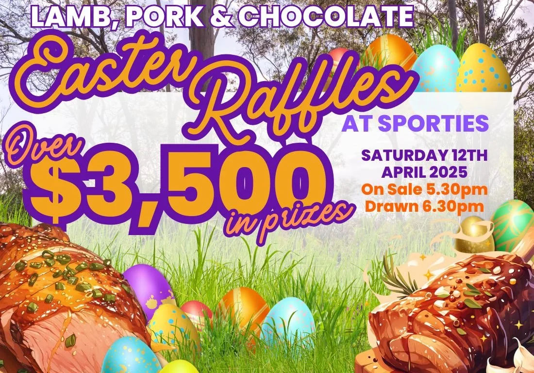 Easter Raffles at Sporties Tuncurry 2025