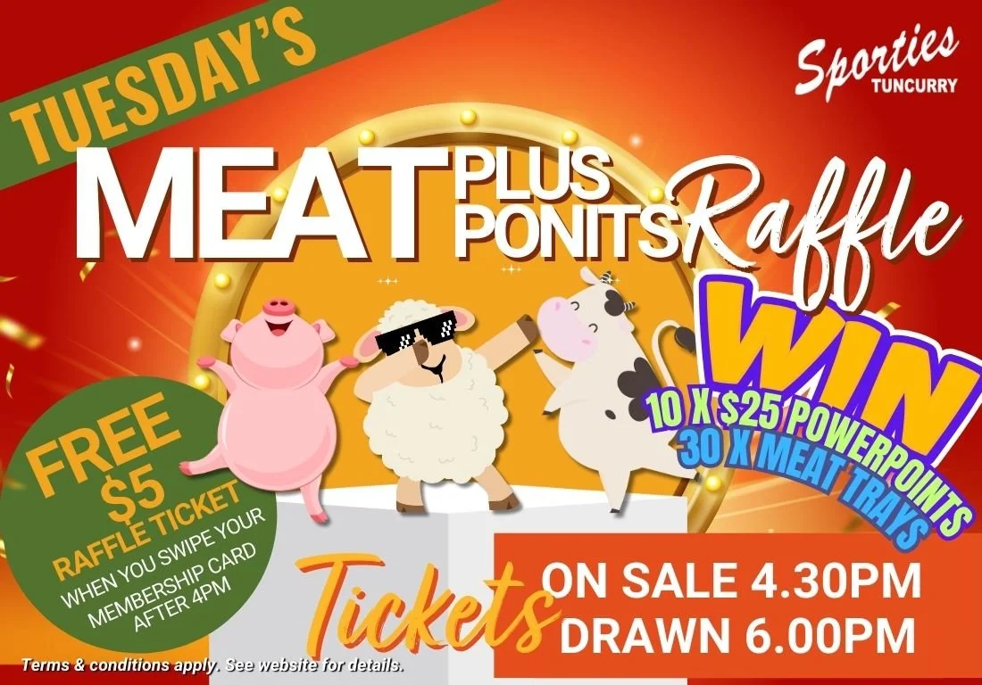 Tuesday's Members MEAT &amp; POINTS Raffle
