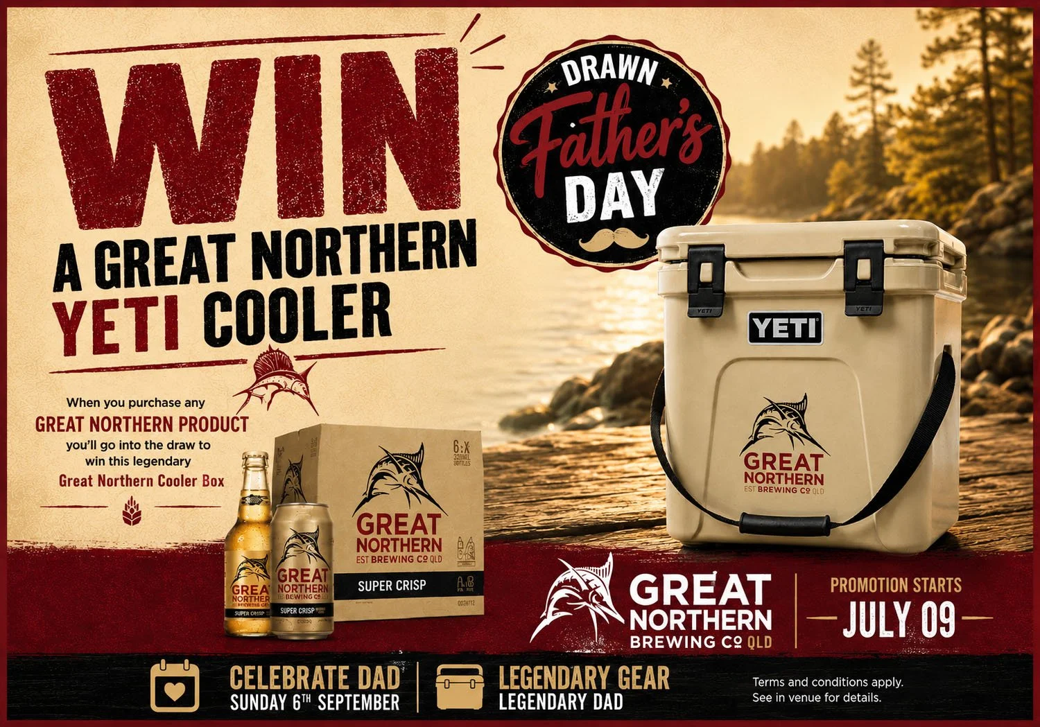 Win a Great Northern YETI Cooler This Father's Day!