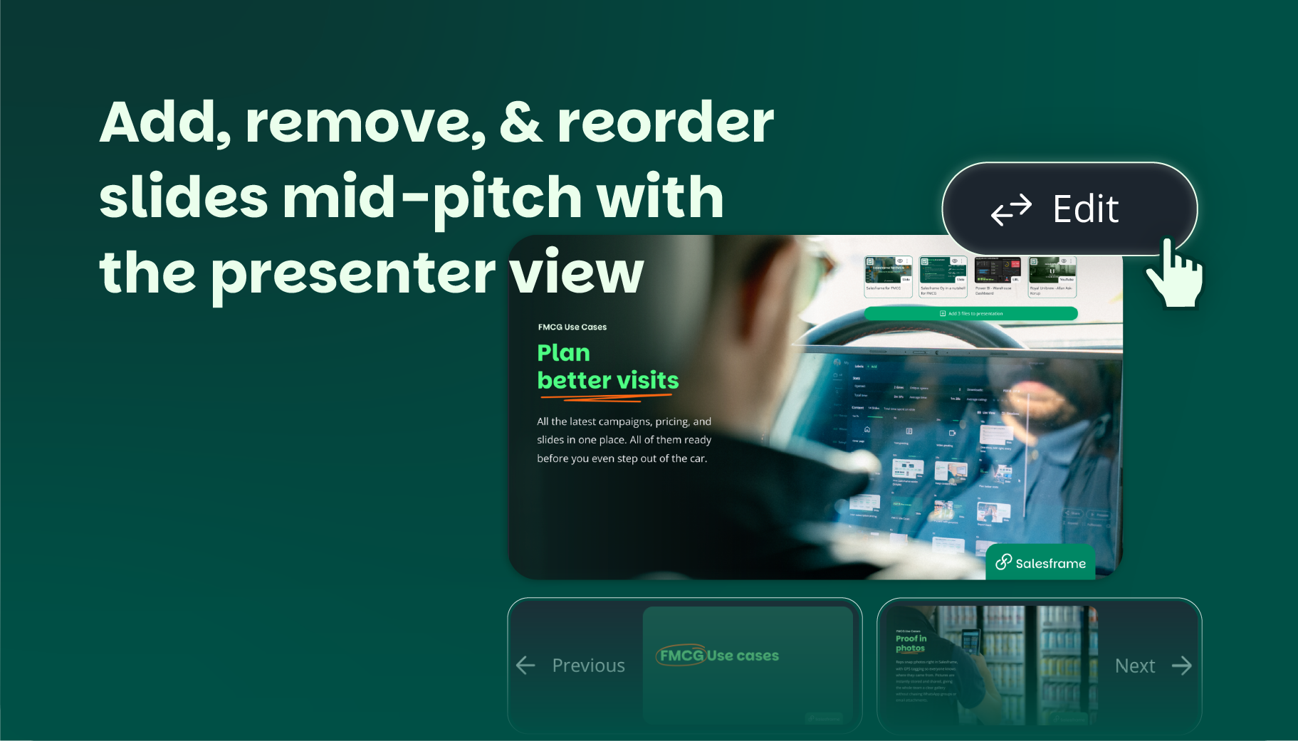 New in Salesframe: Presenter View, Improved Slideshow, and Touchscreen Navigation