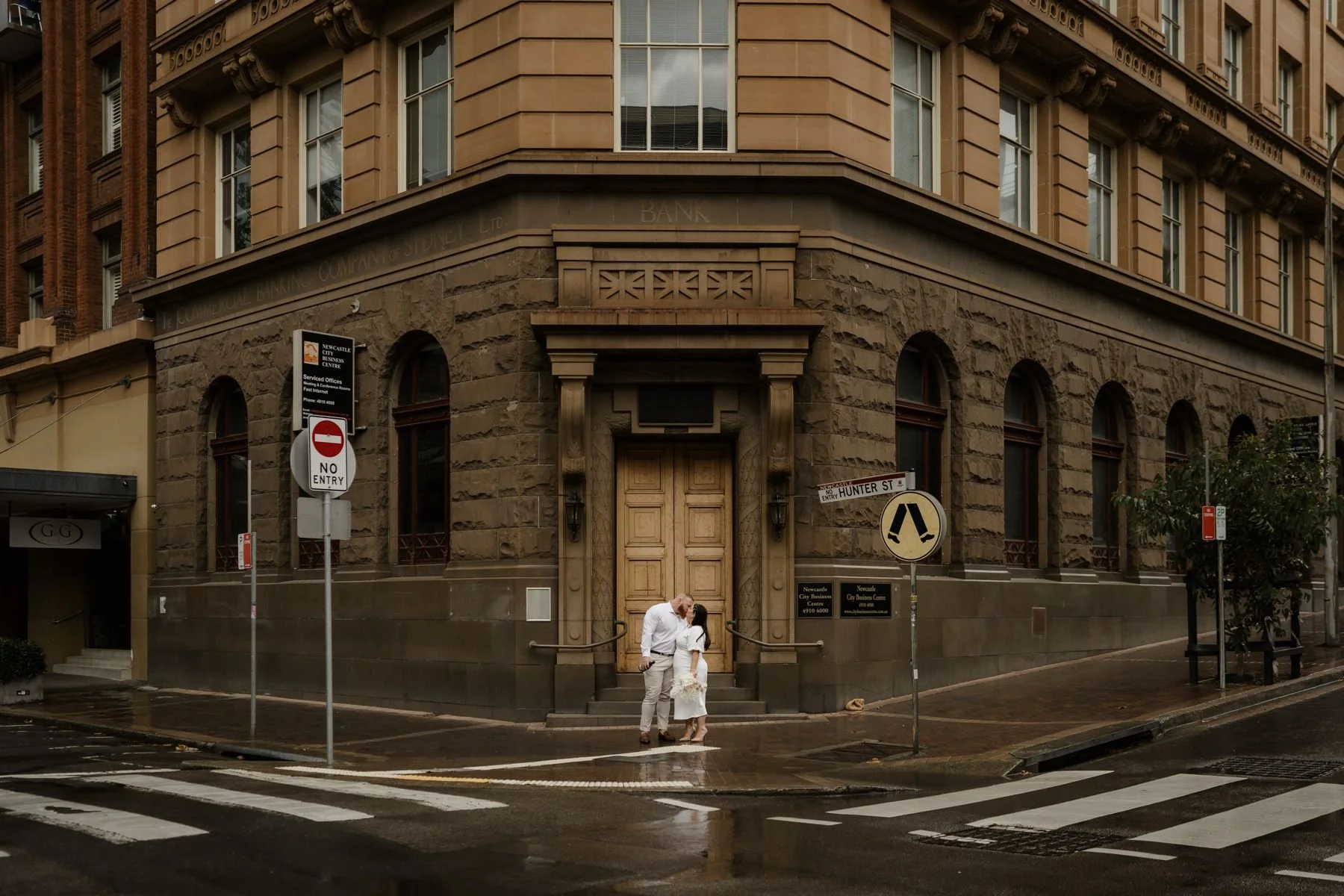 King Edward Park Wedding Newcastle on a rainy day
