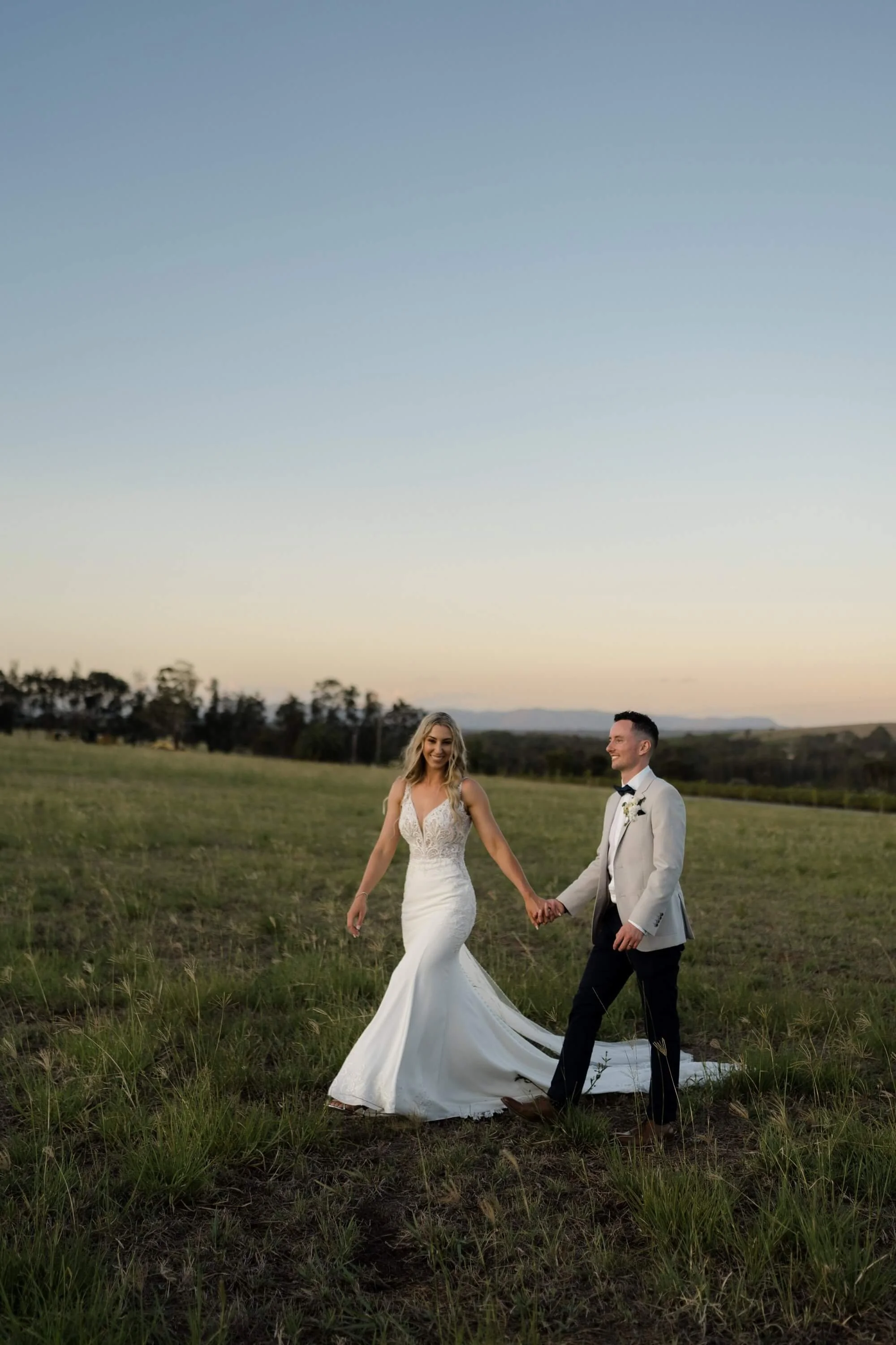 Candid, Natural wedding portraits at Bimbadgen Palmers Lane