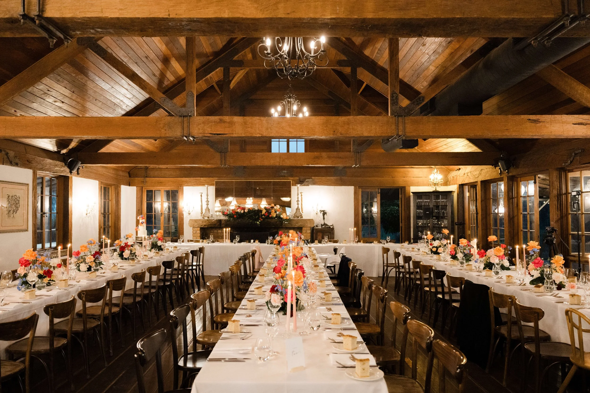 Table styling and atmosphere during Circa 1876 night reception