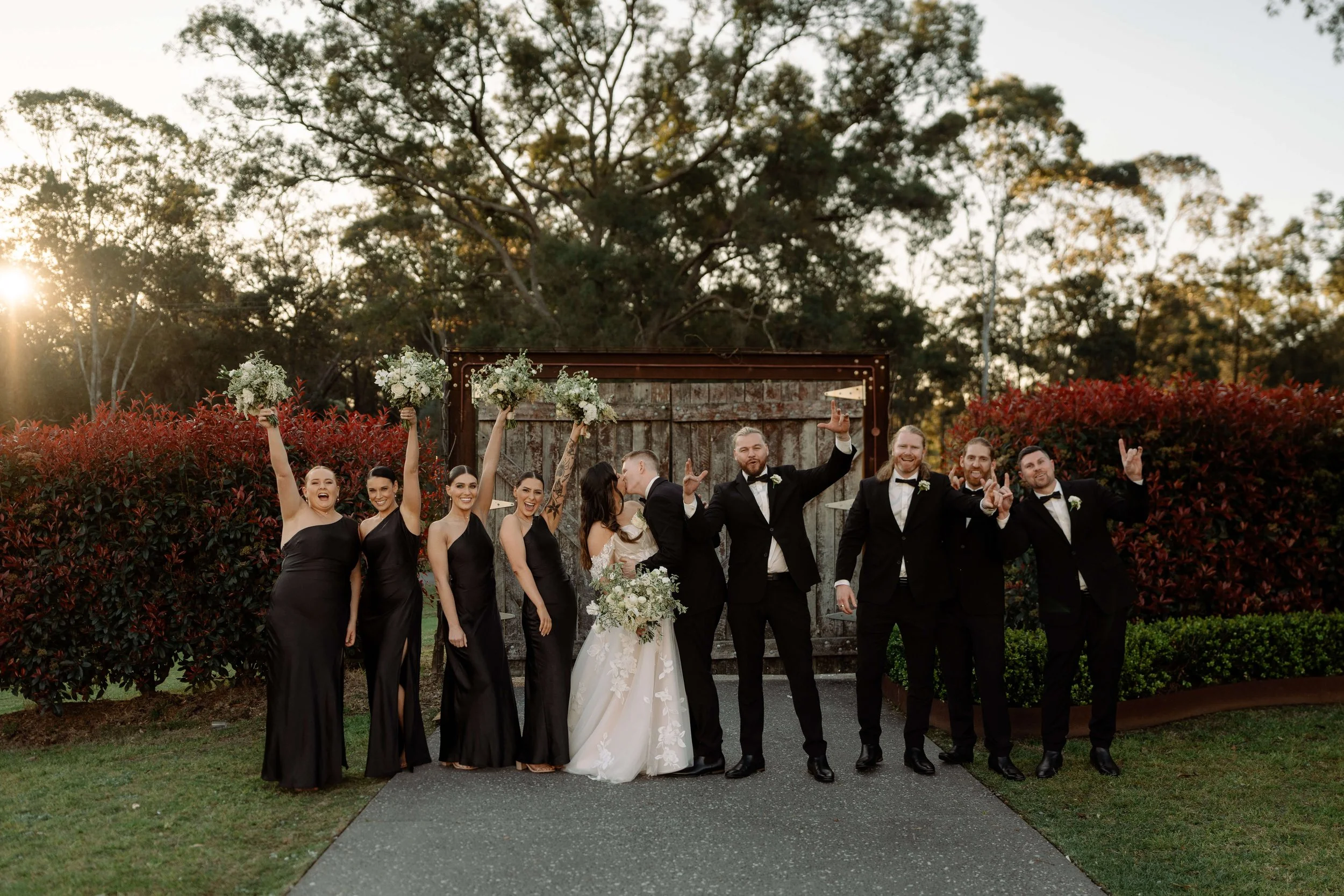 Wedding party at White Barn Pokolbin Weddings Hunter Valley