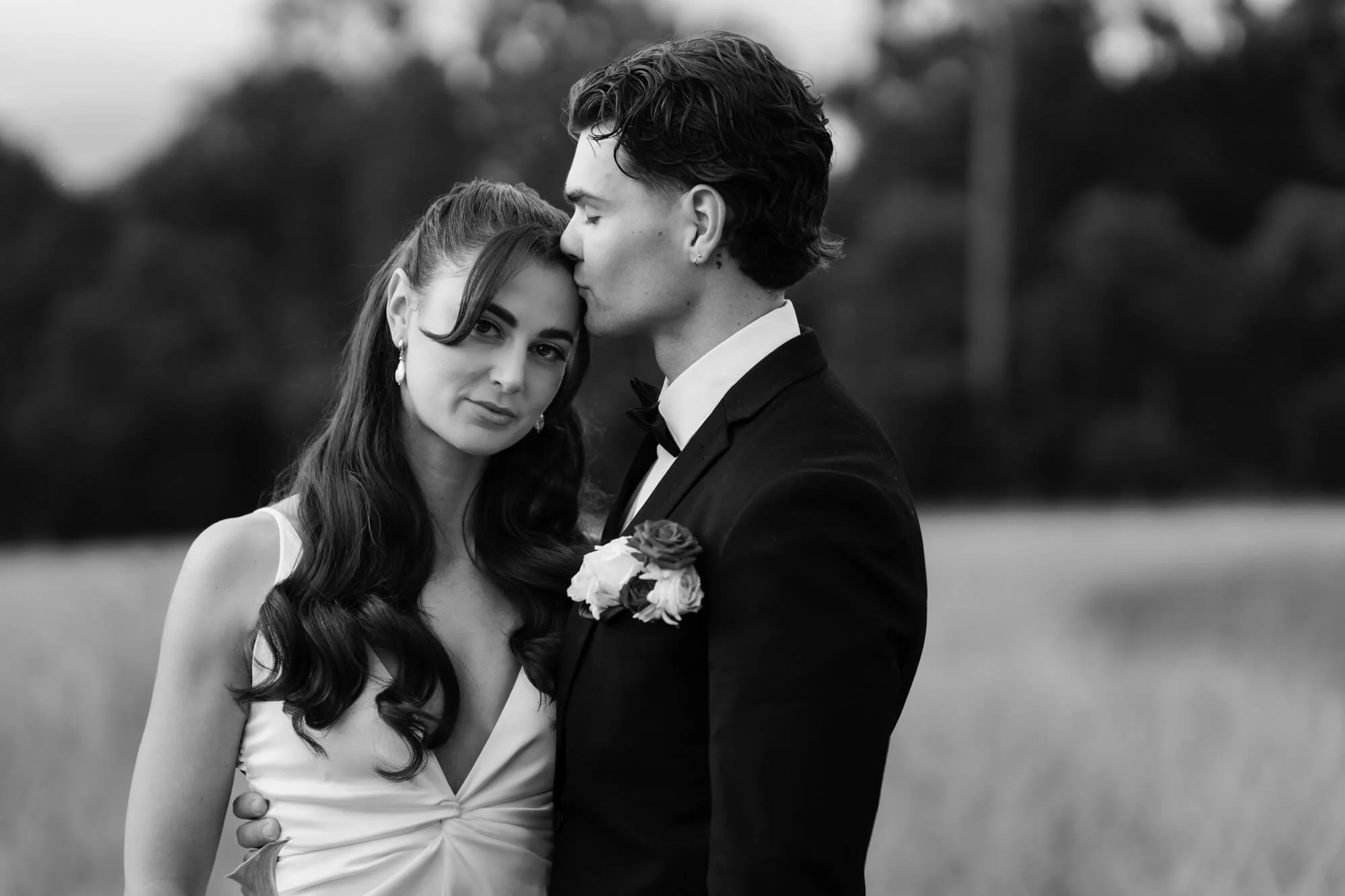 Bride and groom portraits at Squires Vineyard Hunter Valley