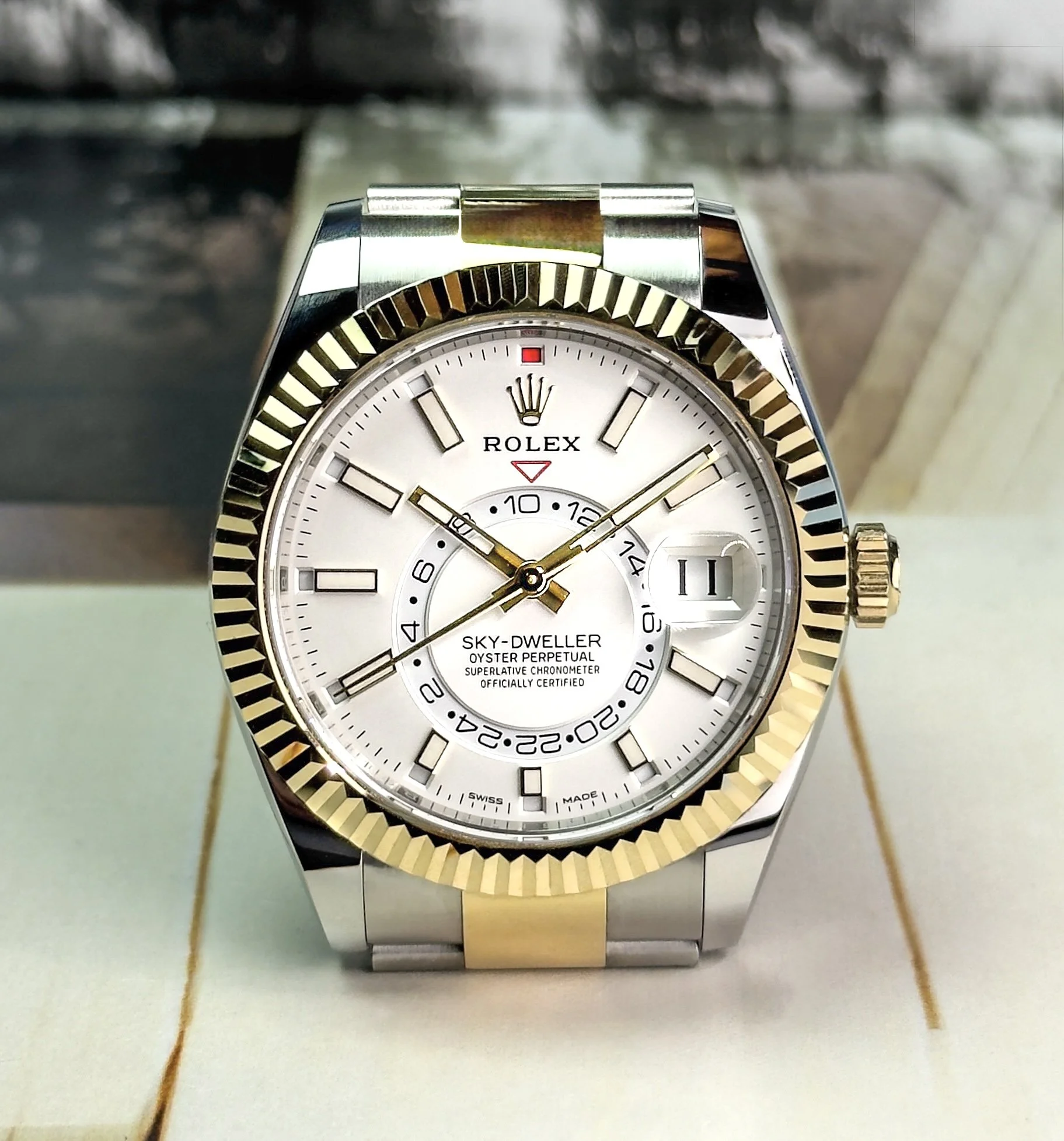Rolex Sky Dweller - 326933 - Bi Metal White Dial (SOLD)