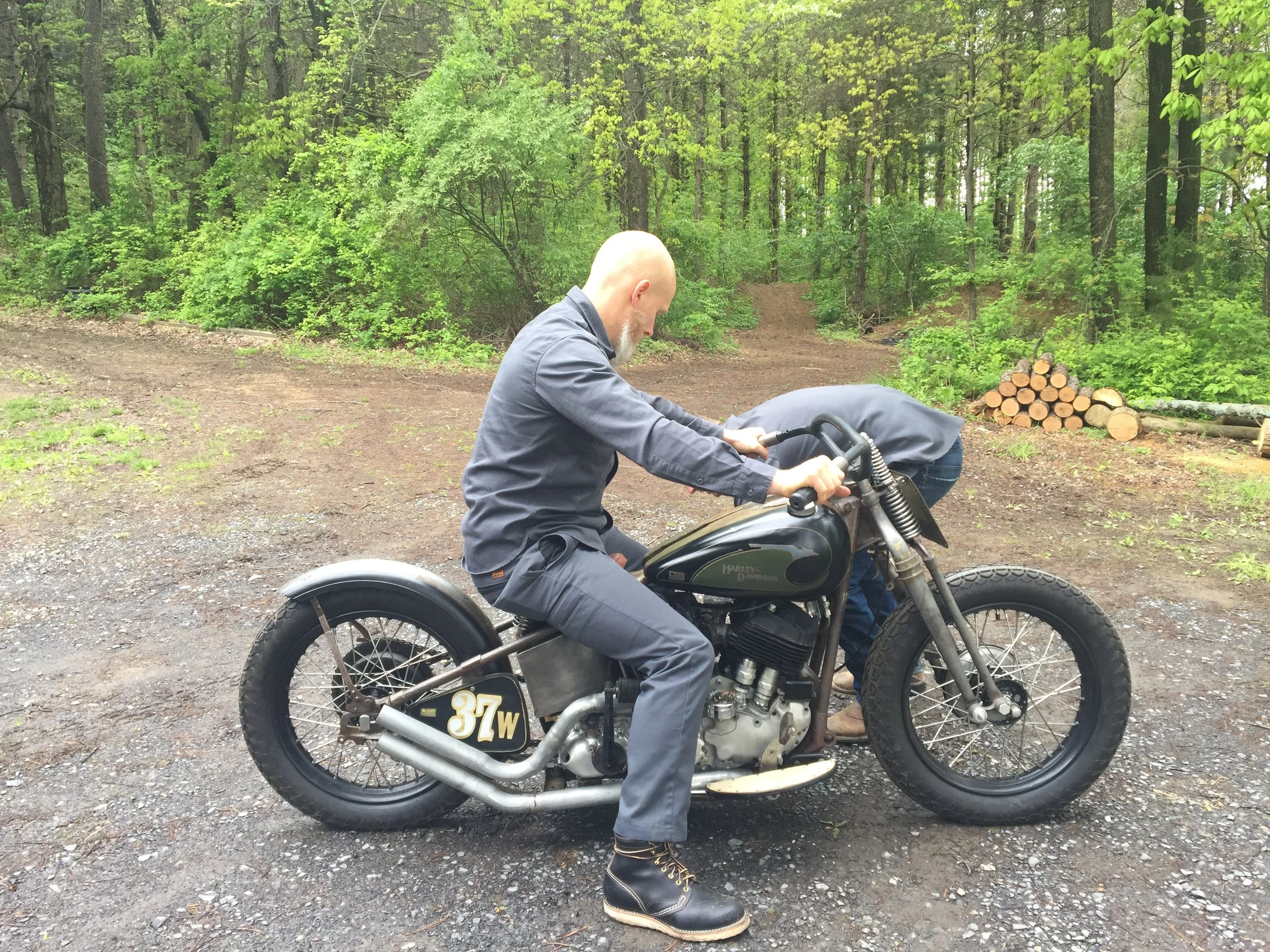 the Black Bear Brand Harley-Davidson 1937 TROG bike tanks