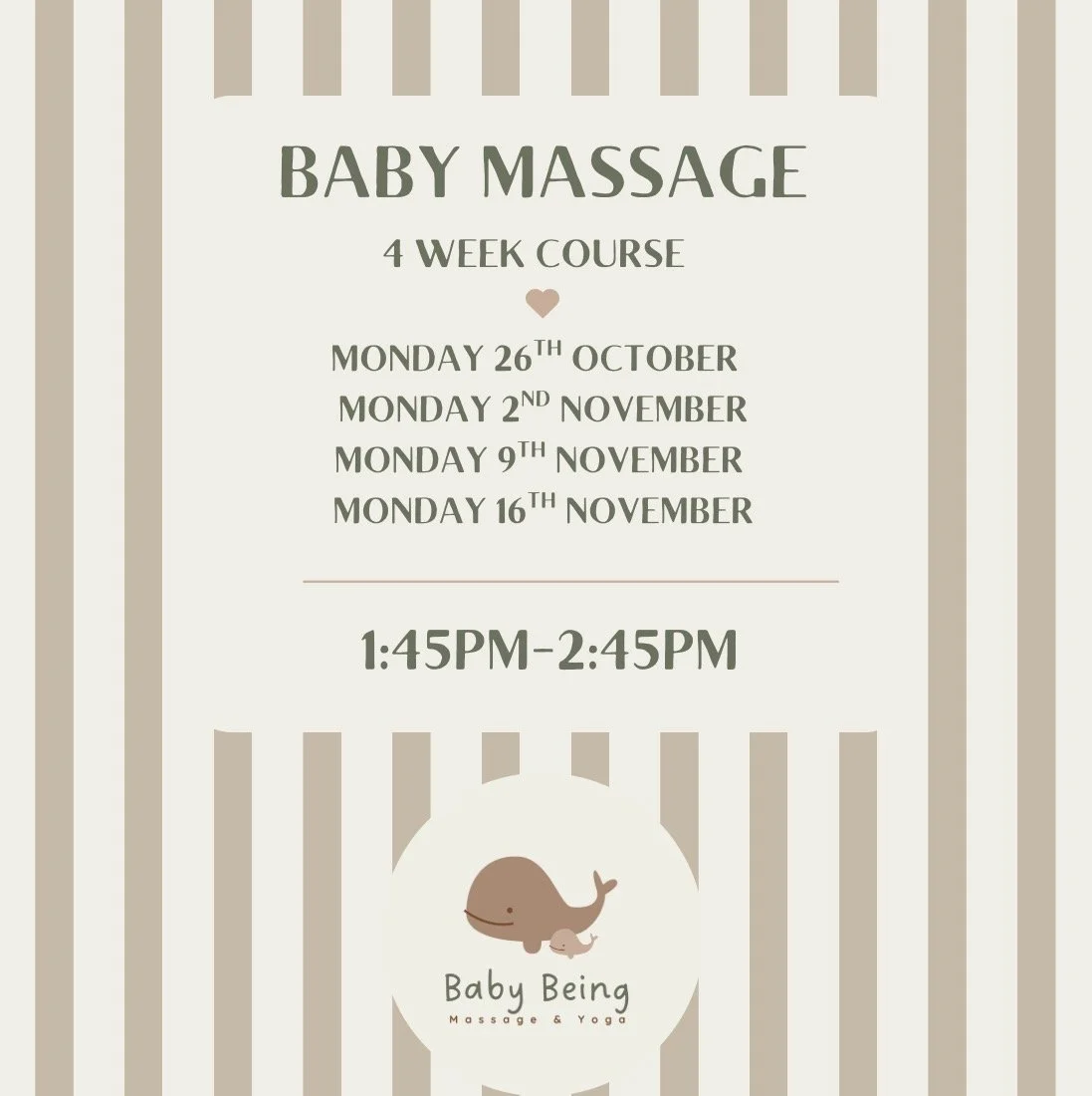 Oct/Nov Baby massage