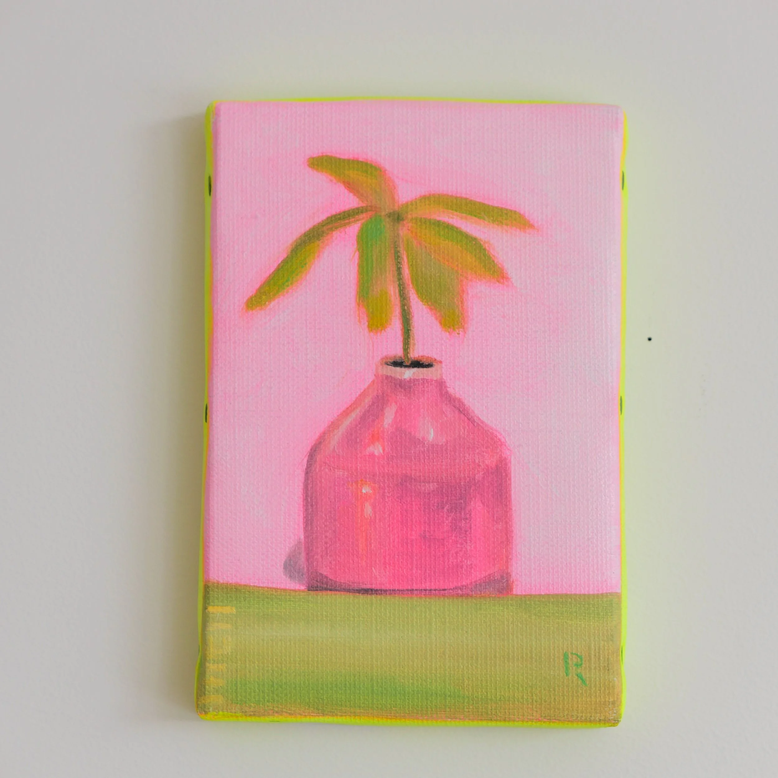 En la Espera-Triptych II, Oil on  linen canvas, 18 x 12 cm //  7x 4.7 